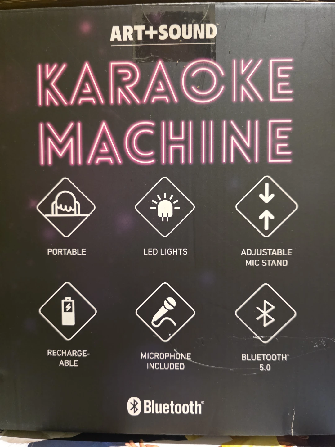 ART+SOUND Portable Karaoke Machine with Bluetooth and Microphone - photo 4