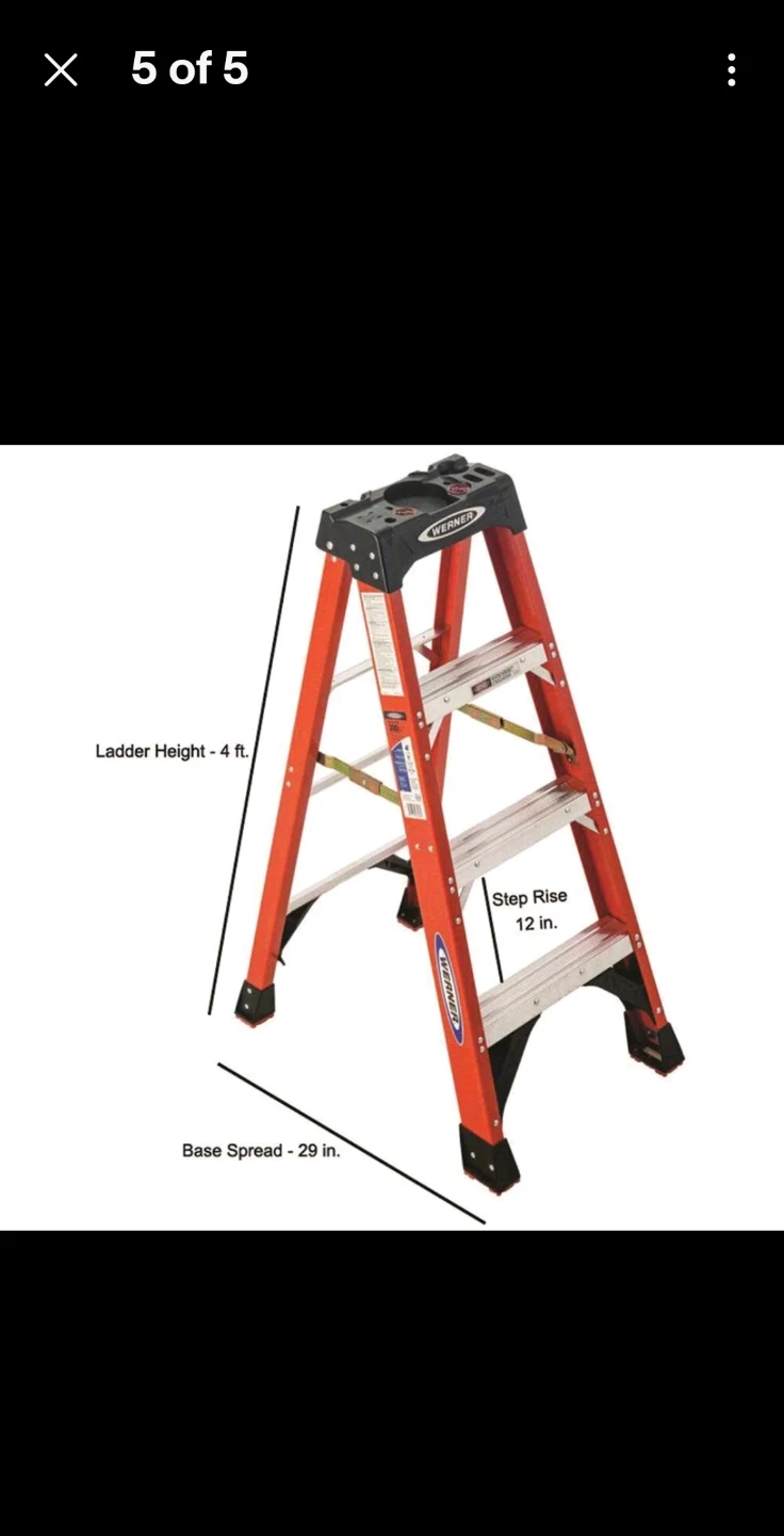 Werner 4 ft. Fiberglass Step Ladder - photo 3
