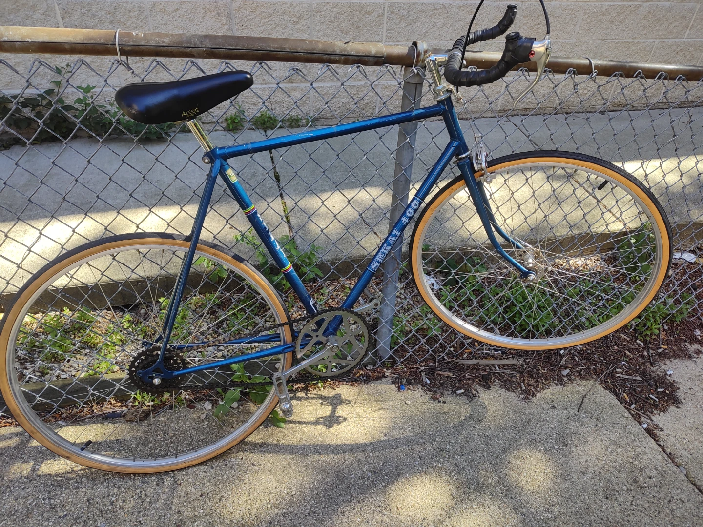 Ice blue Sekai import single speed road bike