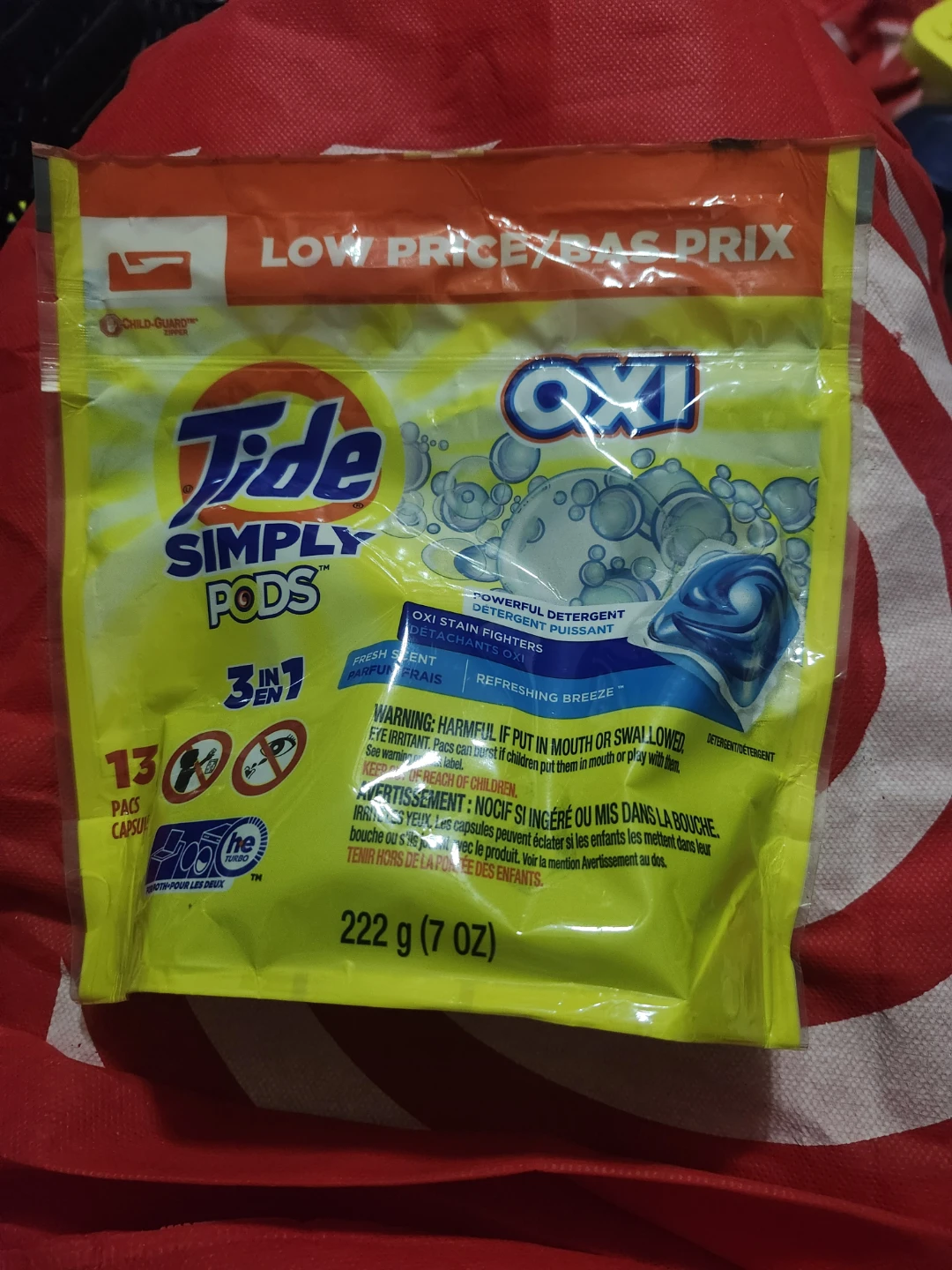 Tide Simply Pods OXI Detergent, Refreshing Breeze, 13 Count