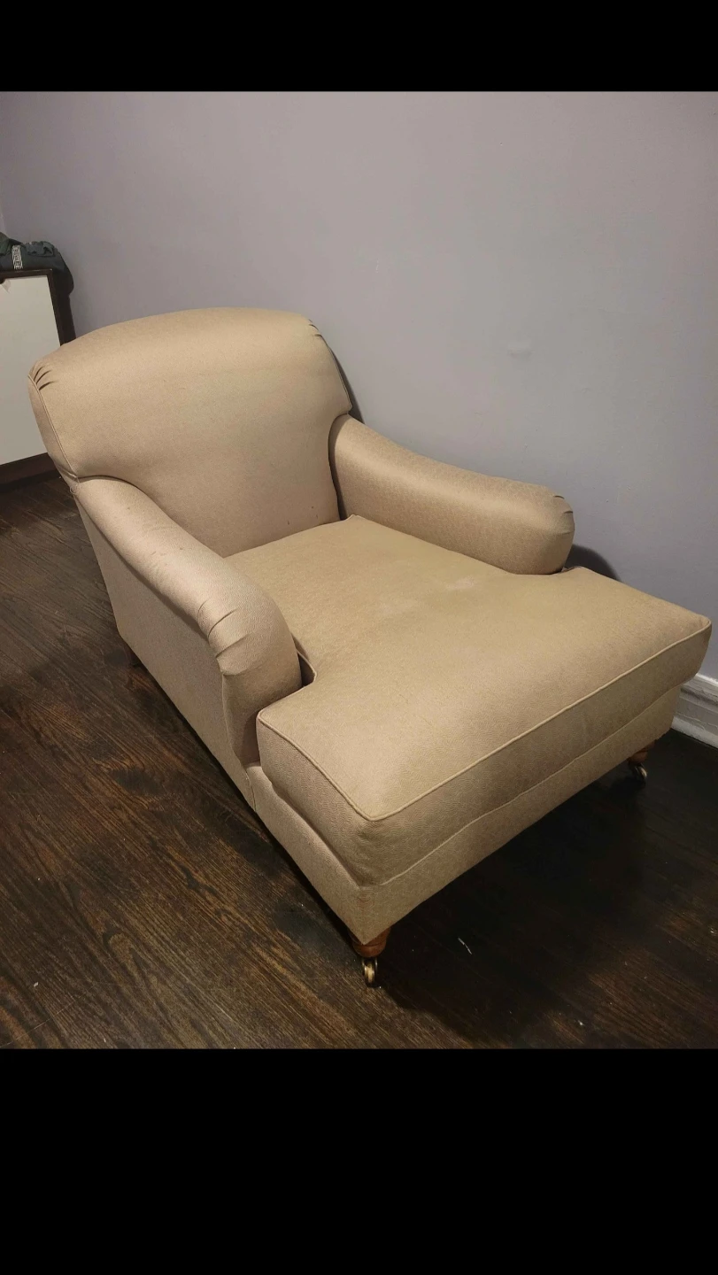 Beige Armchair Chaise Lounge - photo 3