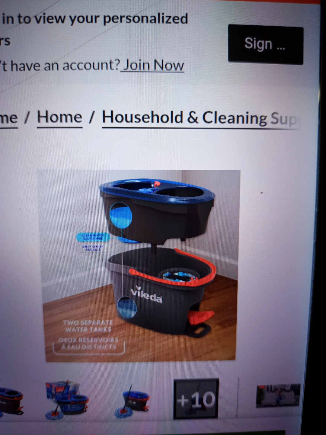 Vileda EasyWring RinseClean Spin Bucket - No Mop! - photo 5
