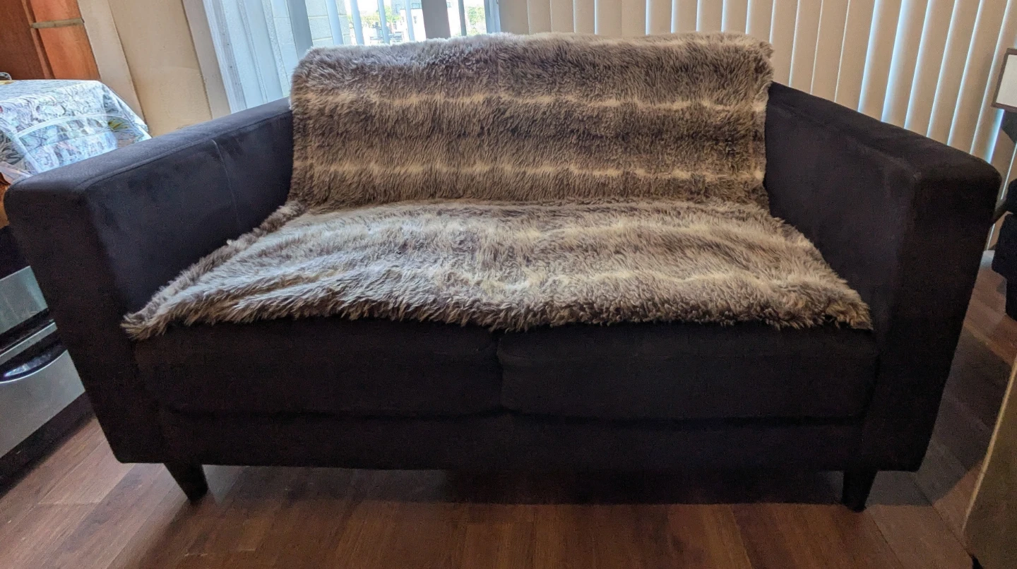 Dark Grey Loveseat Sofa