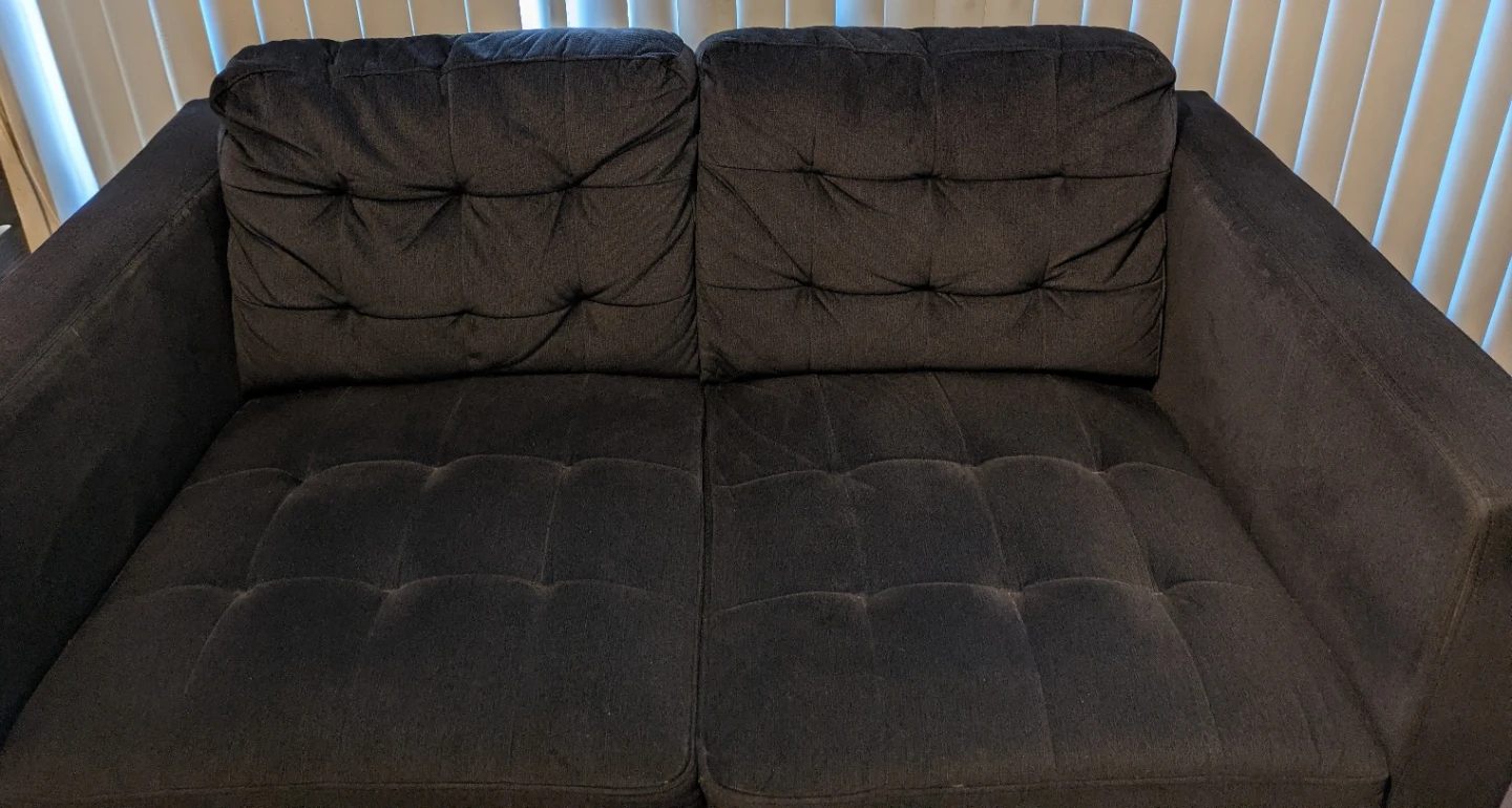 Dark Grey Loveseat Sofa - photo 4