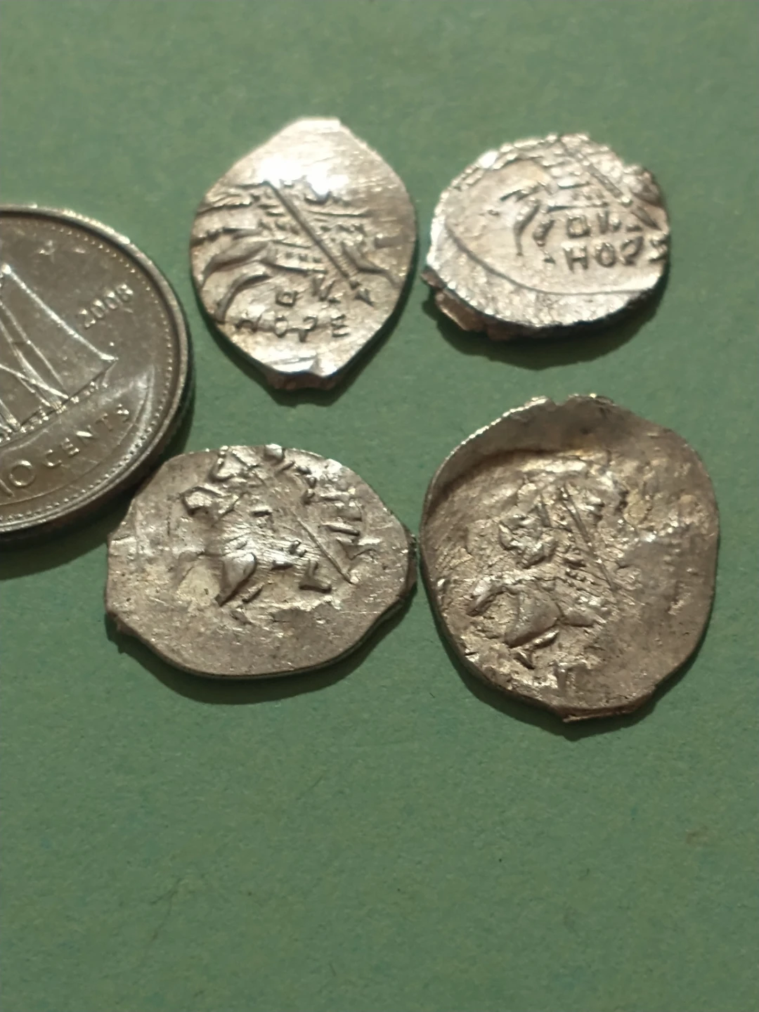 4X 1584-1598 Russia Fedor I Ivanovich silver kopek wire money - photo 3