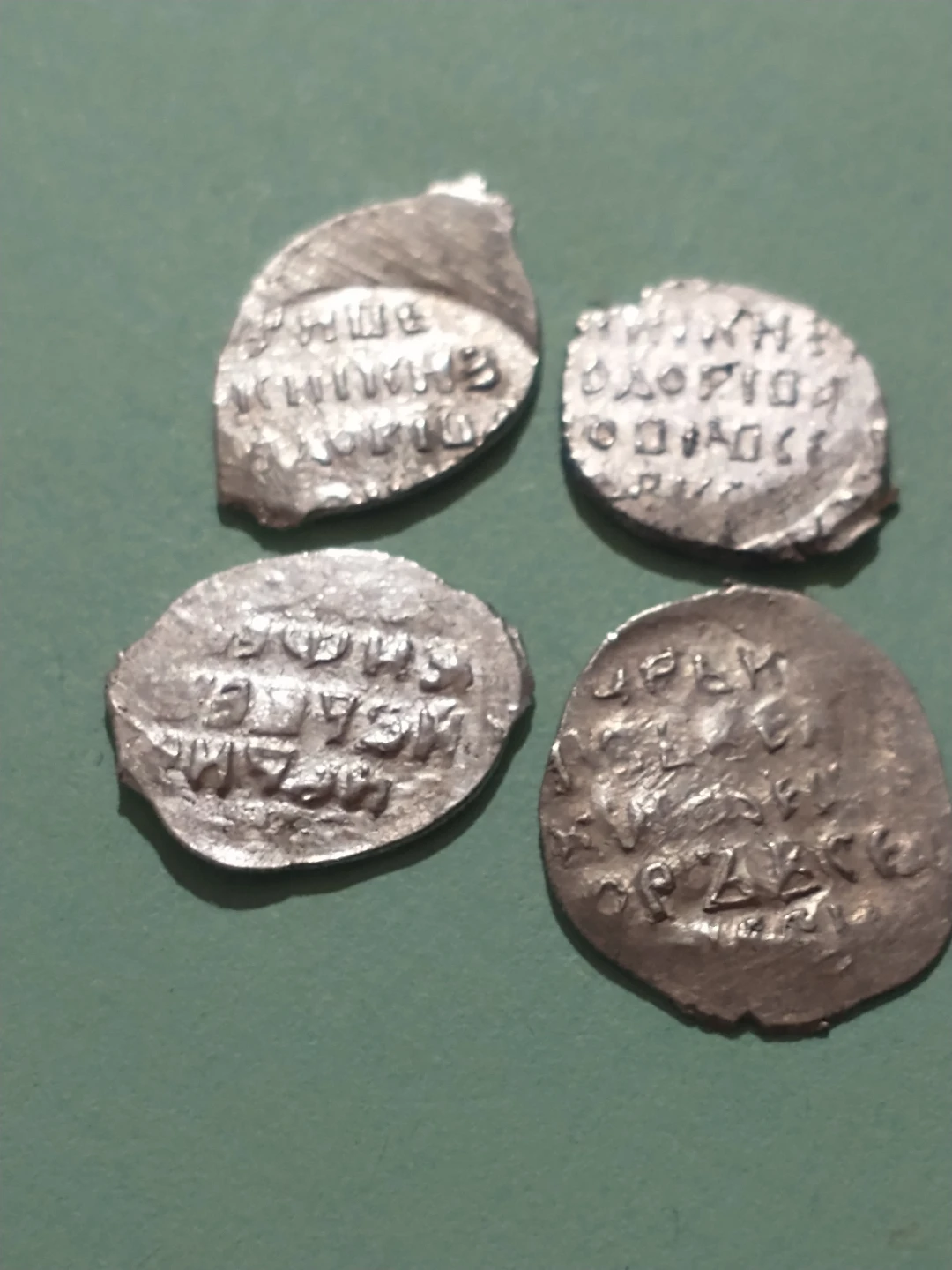 4X 1584-1598 Russia Fedor I Ivanovich silver kopek wire money - photo 4