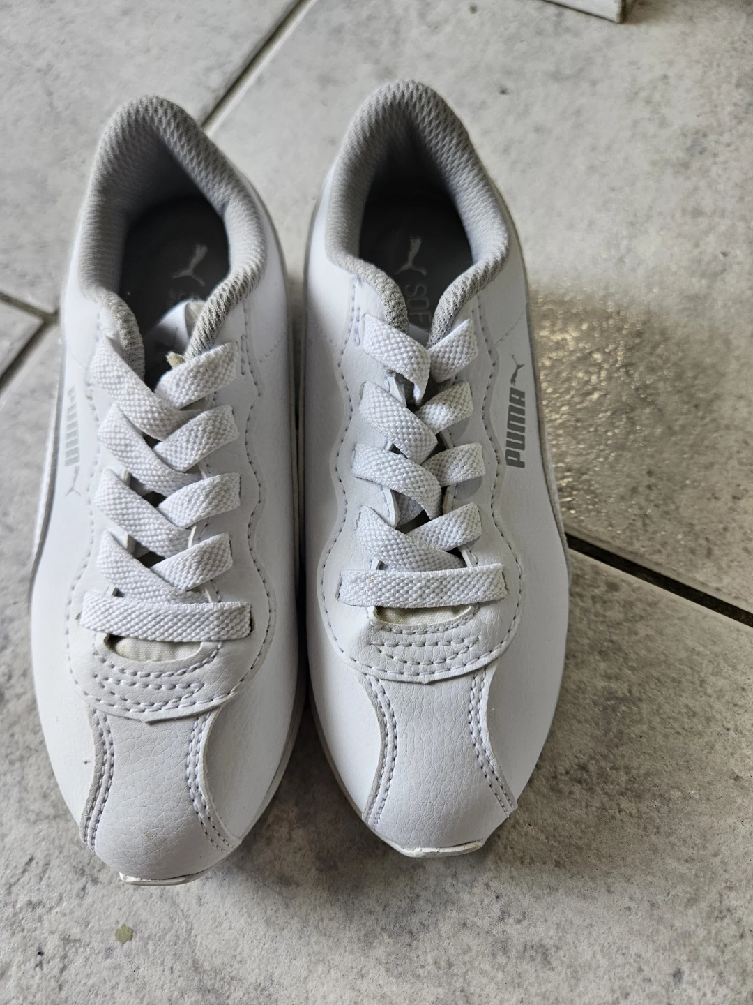 White Puma Kids Sneakers