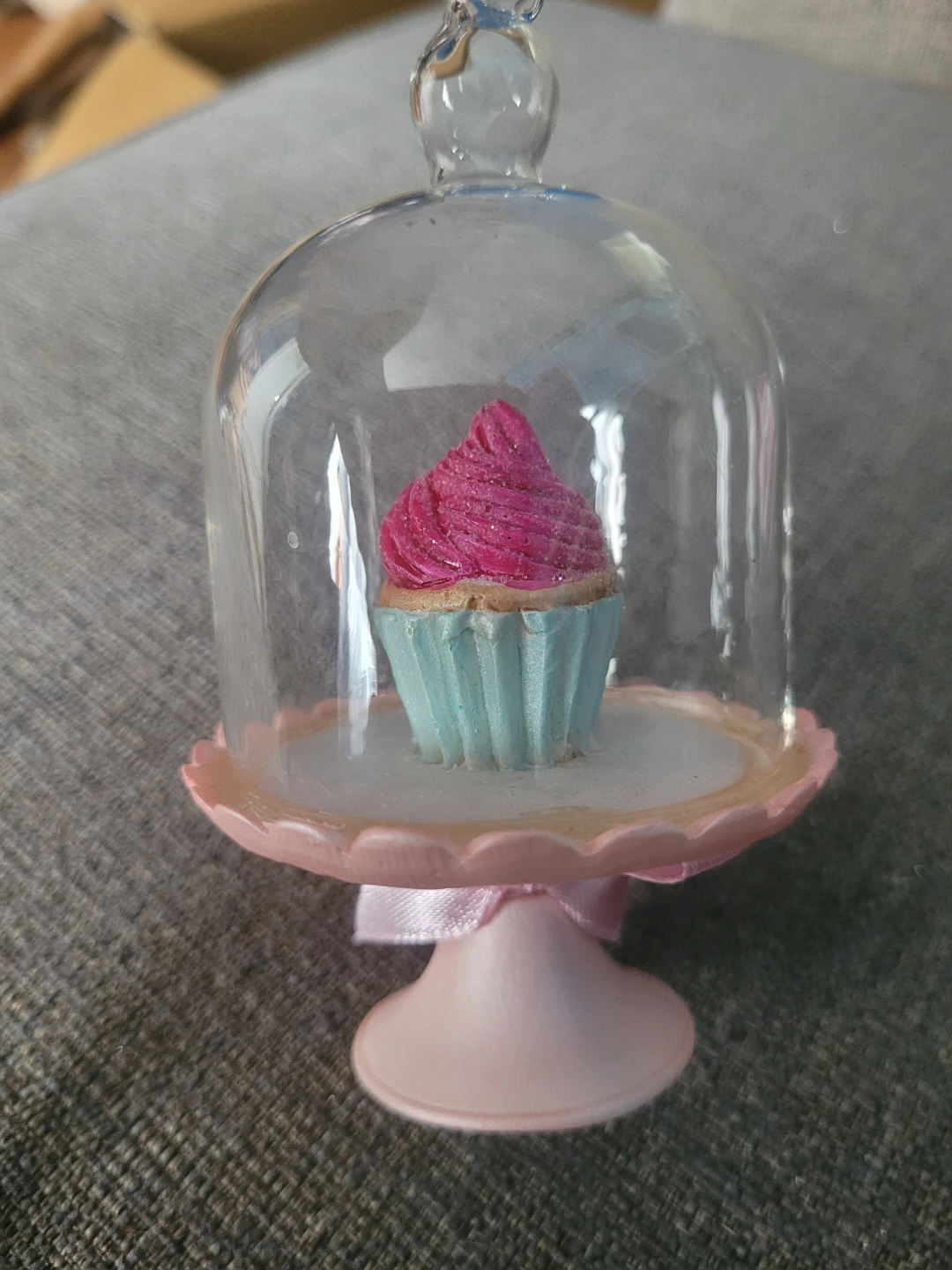Glass Dome Cupcake Ornament