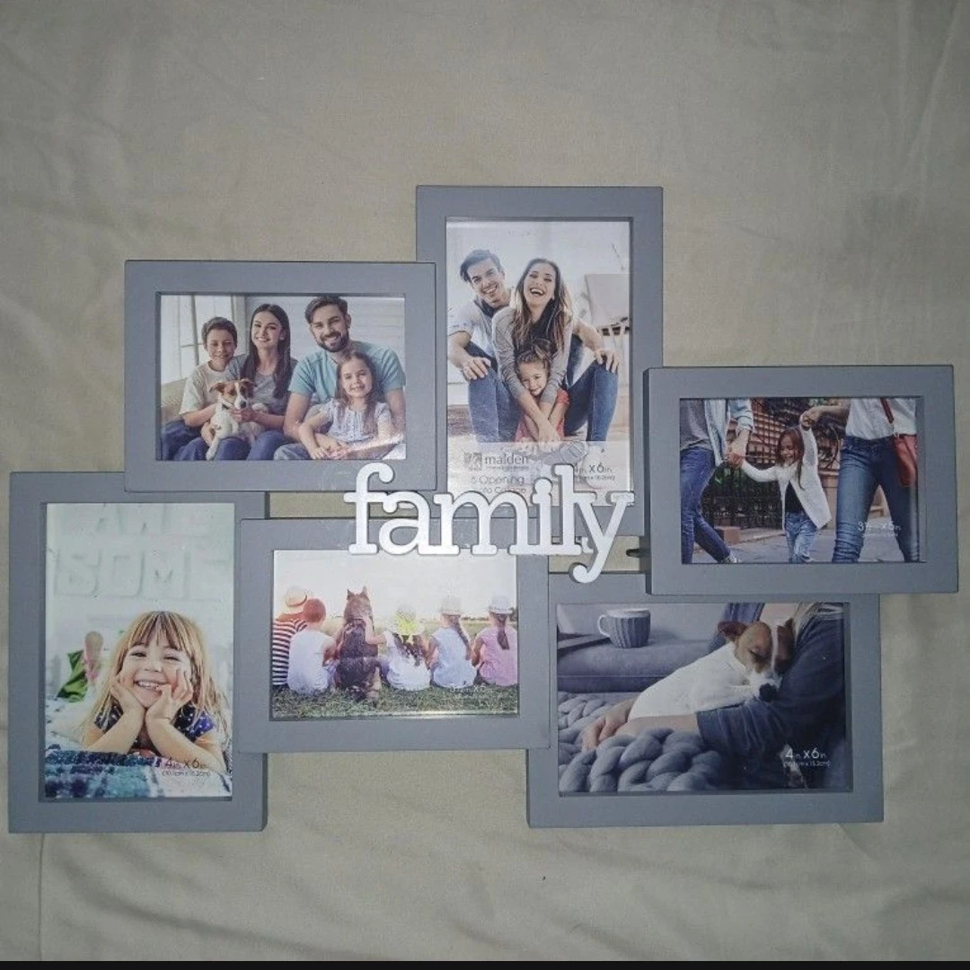 Gray Multi-Photo Family Picture Frame ⚽
