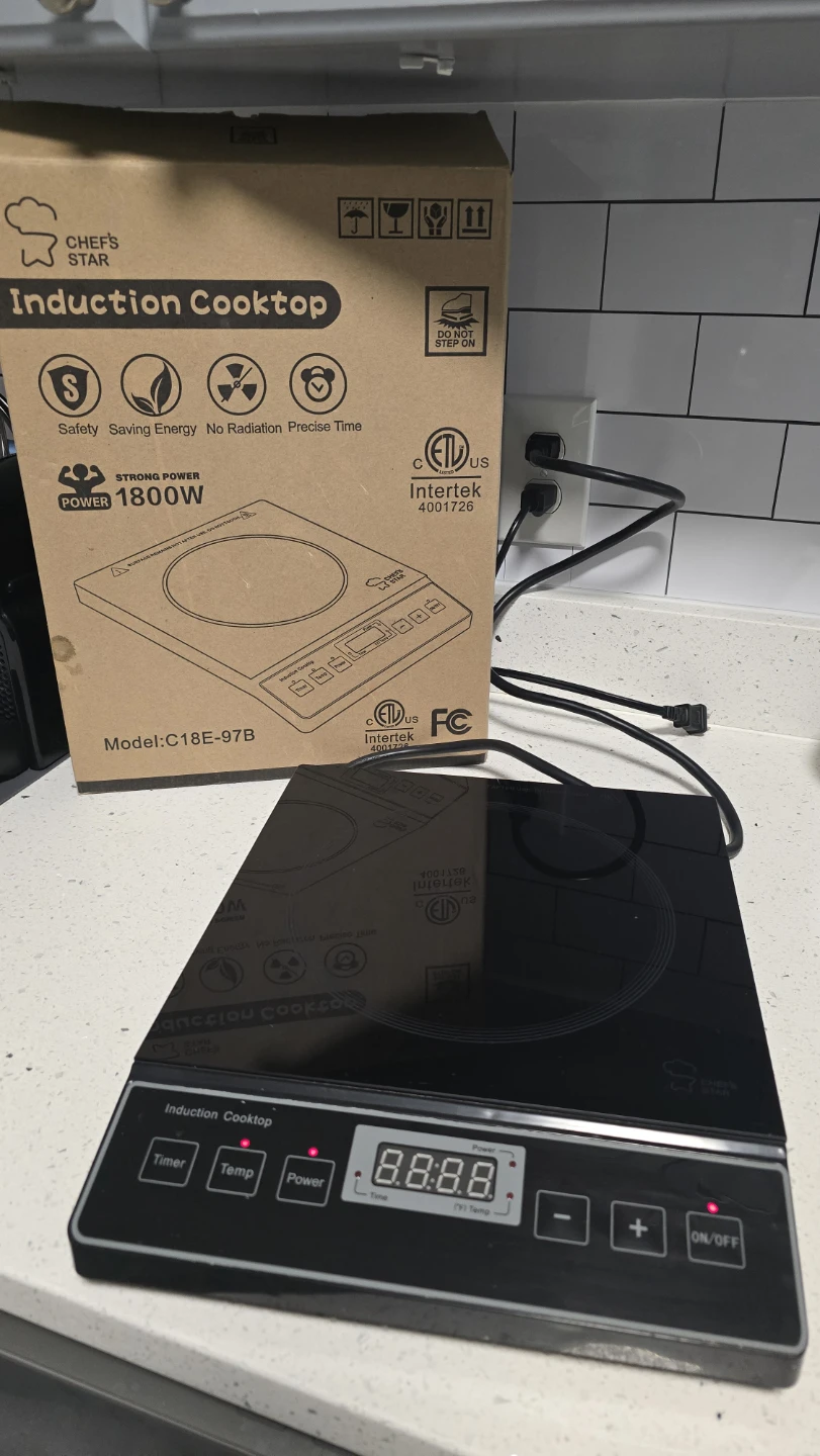 Portable induction cooktop