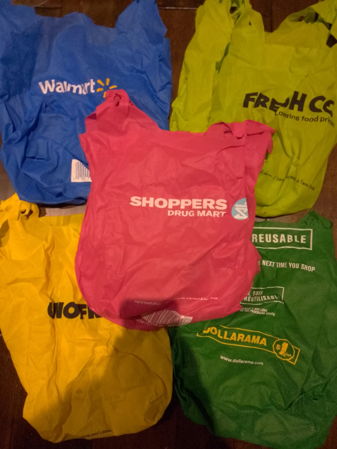 Canadian Reusable Shopping Bags Lot ⚽