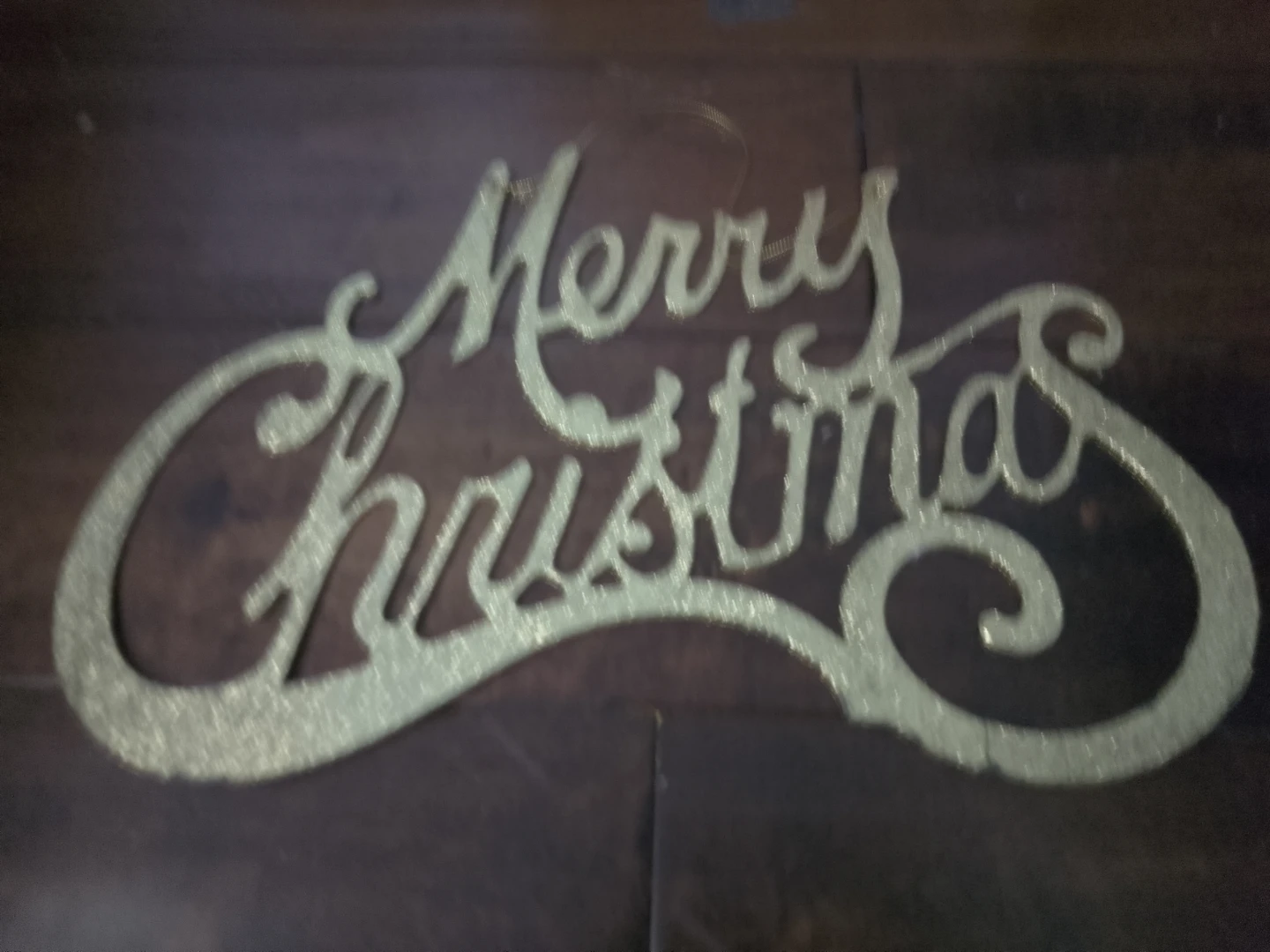 Gold Glitter "Merry Christmas" Sign ⚽