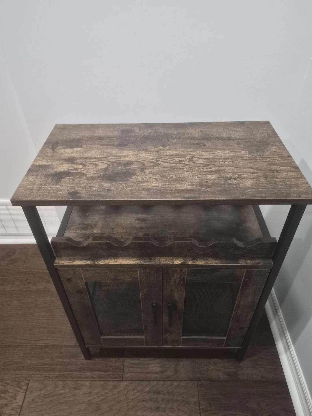 Rustic Wine Cabinet with Mesh Doors - photo 3
