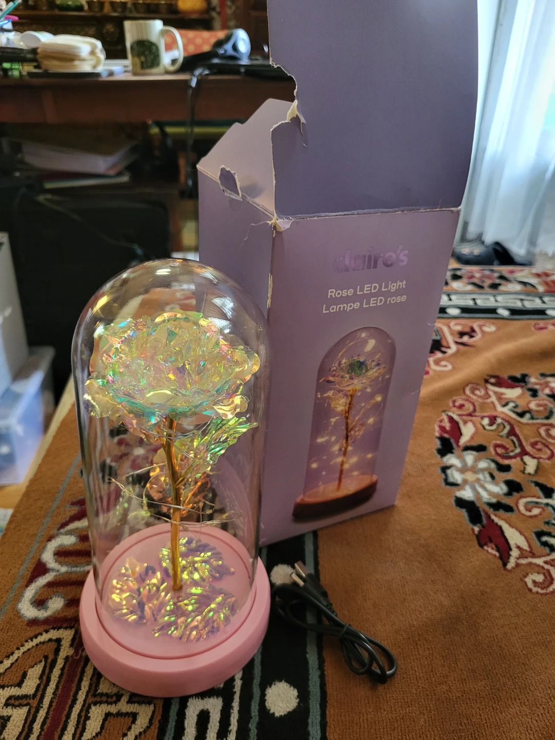 Claire's Rose LED Light Lamp ⚽️ - photo 2