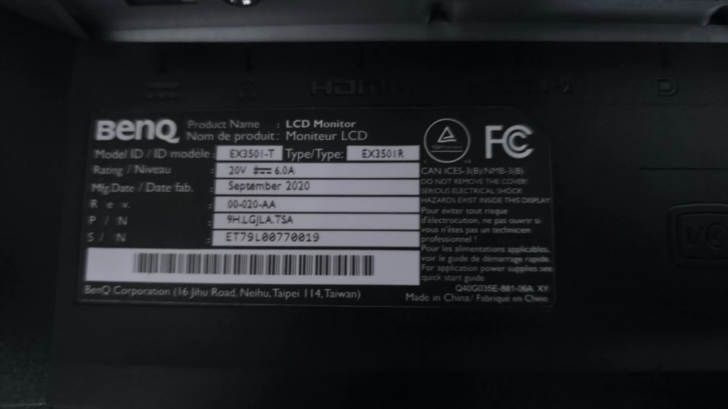 BenQ EX3501R 35" Curved Ultrawide Monitor - photo 3