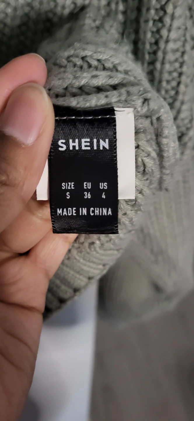 SHEIN Grey Acrylic Cropped Sweater⚽ - photo 2