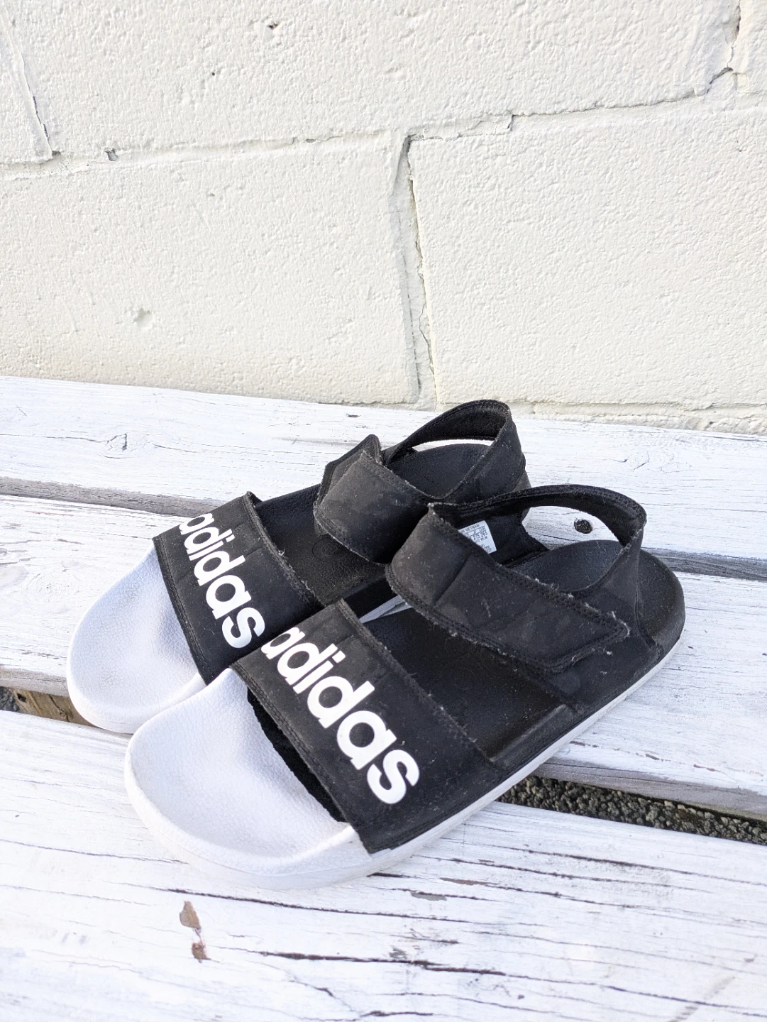 Adidas men's Black & White Sport Sandals - photo 3