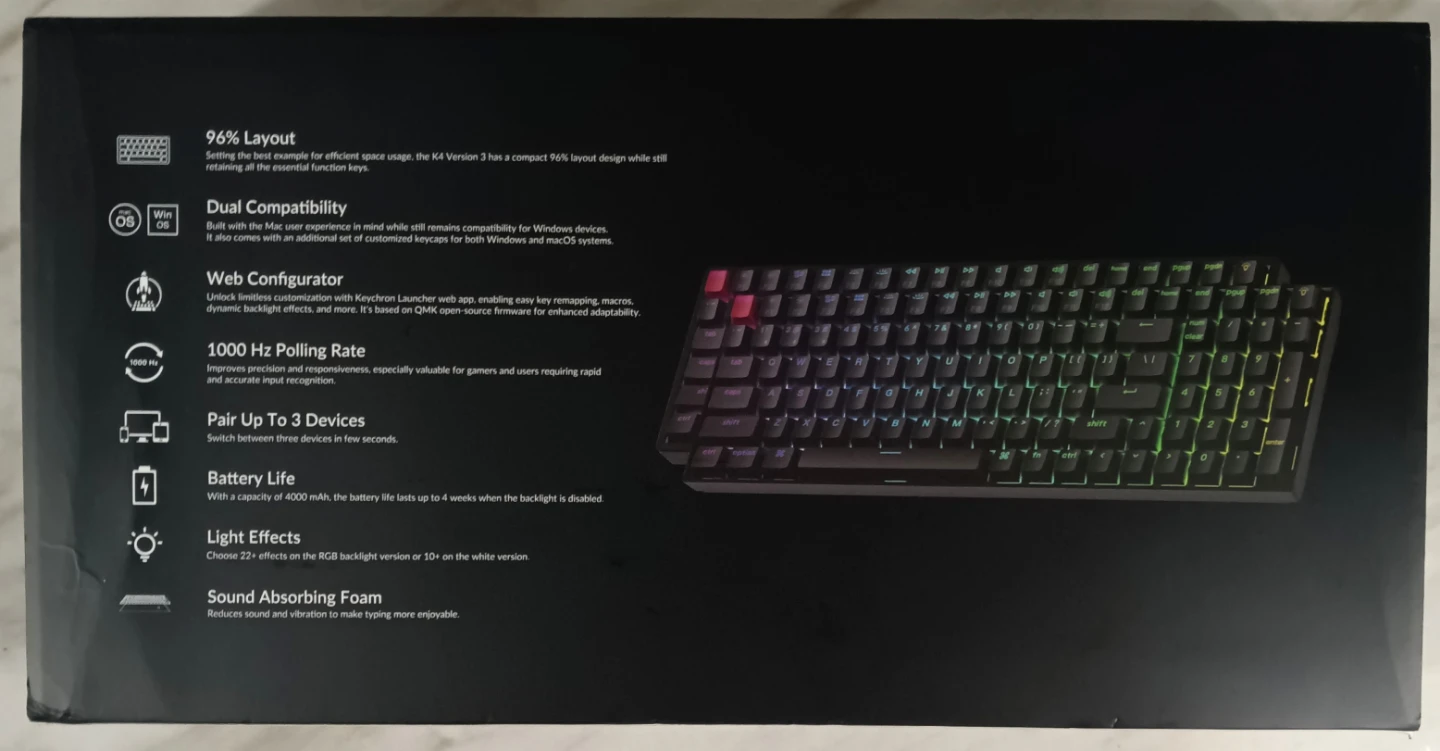 Keychron K4 96% Wireless Custom Mechanical Keyboard (New) - photo 2