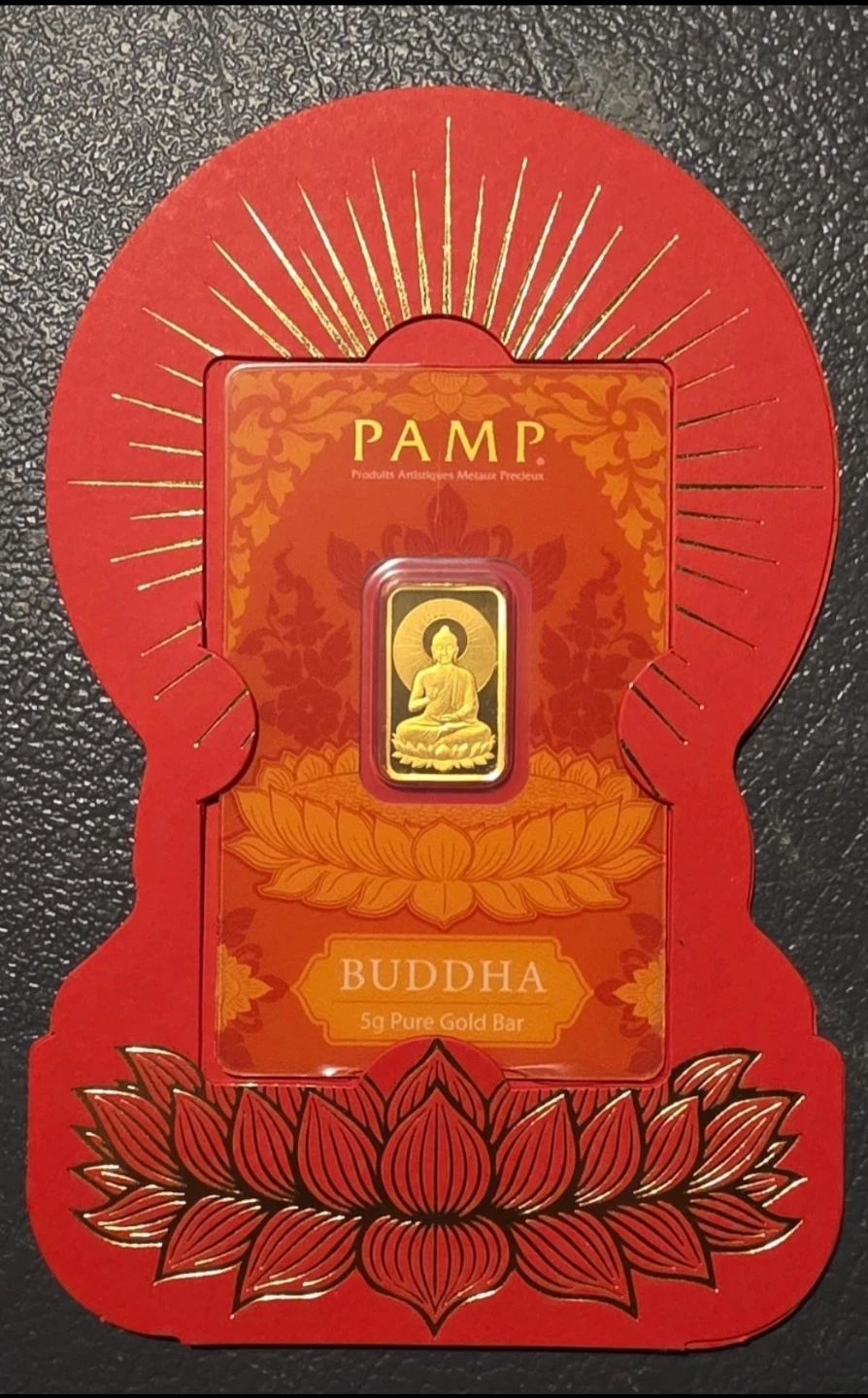 PAMP Buddha 5g Pure Gold Bar - photo 2