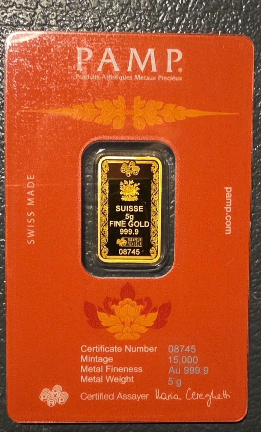 PAMP Buddha 5g Pure Gold Bar - photo 3