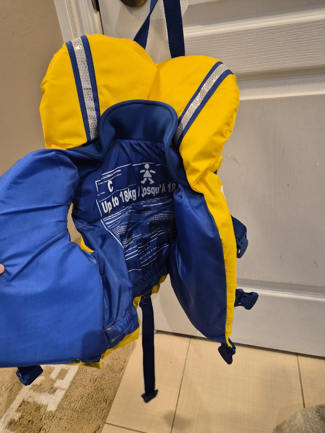 Yellow and Blue Child's Life Jacket