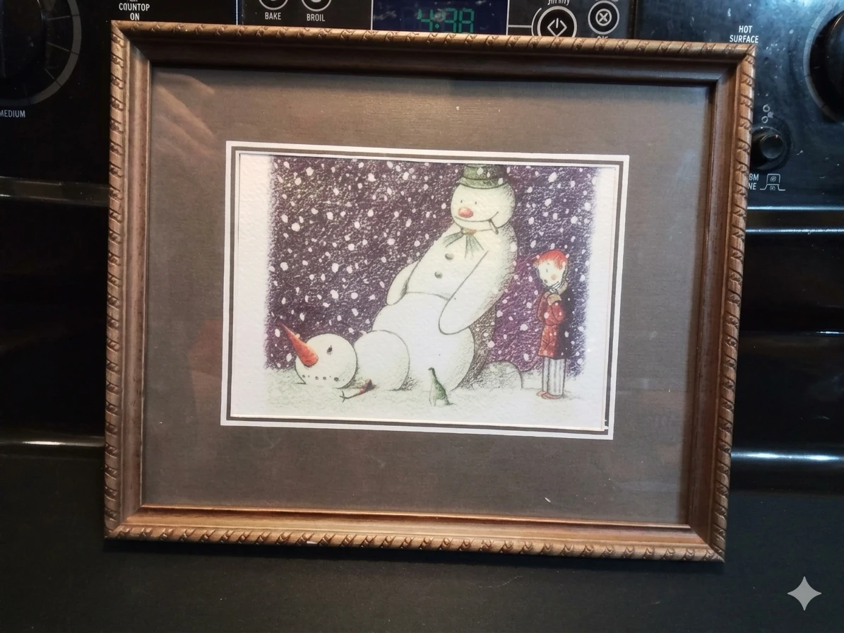 Framed Banksy "Snowman" Print