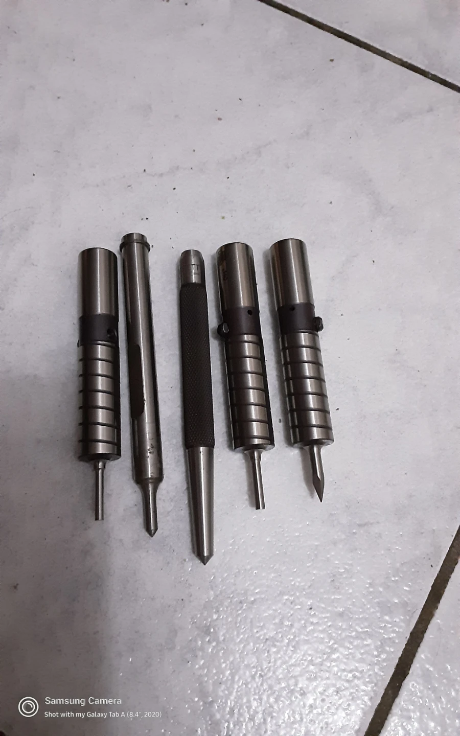 Set of 5 Metal Center Punches