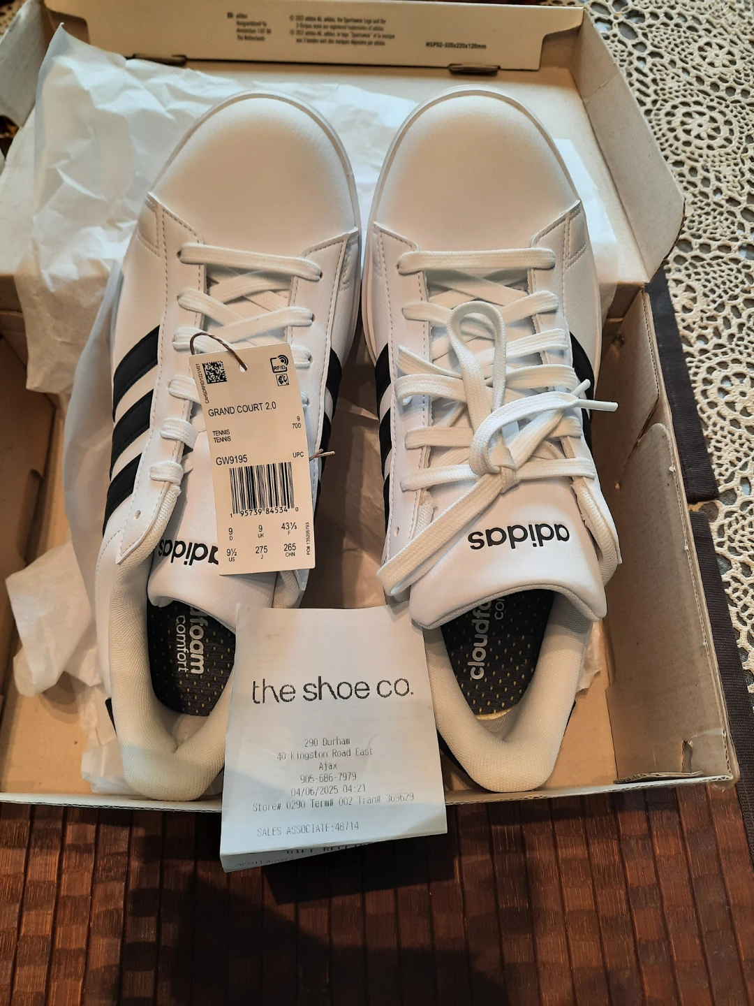 Adidas Grand Court 2.0 Shoes - White/Black - photo 2