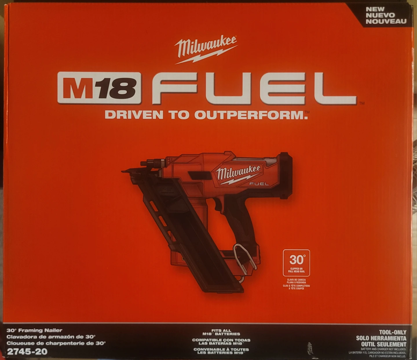 Milwaukee M18 FUEL 30' Framing Nailer