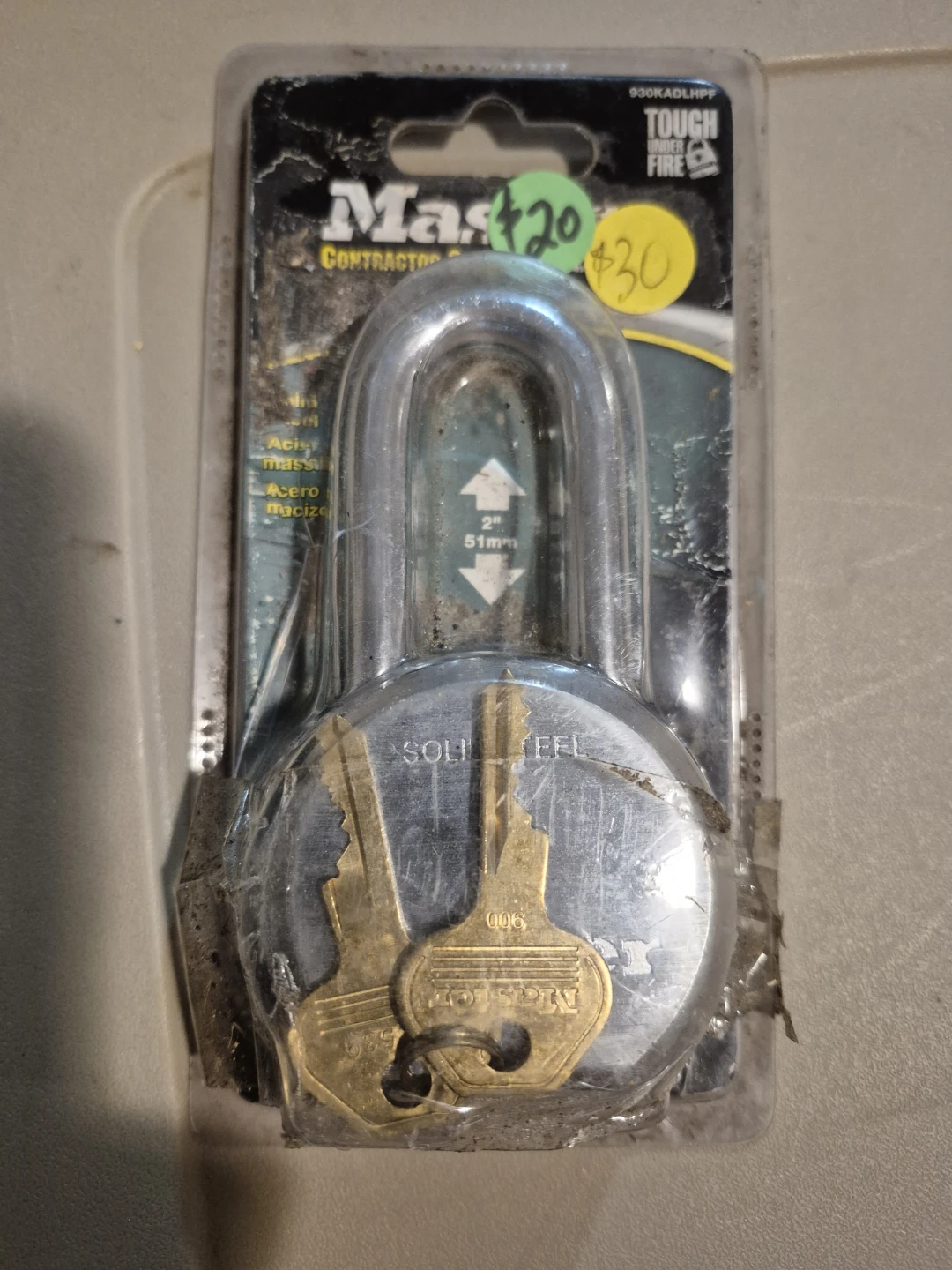 Master Lock Contractor Padlock 2" Shackle
