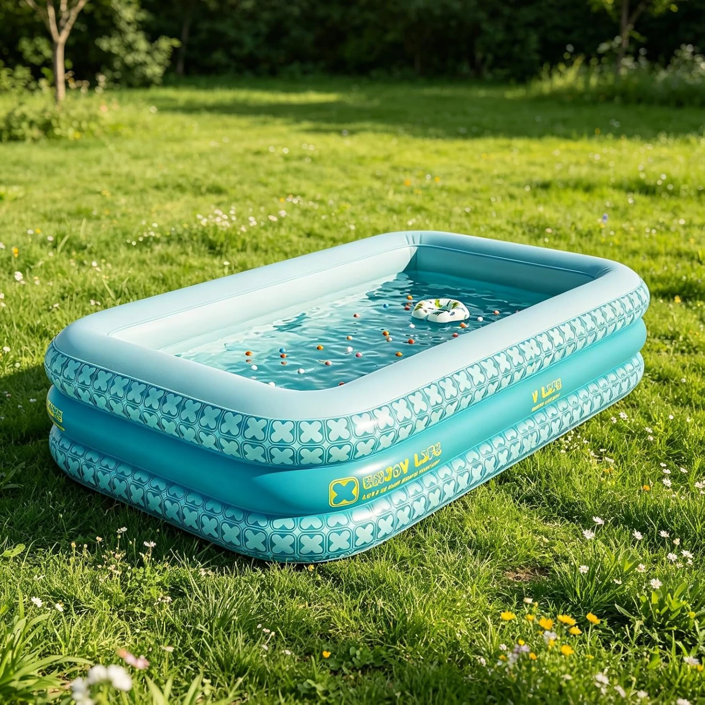 Inflatable Family Swimming Pool - Blue - photo 5