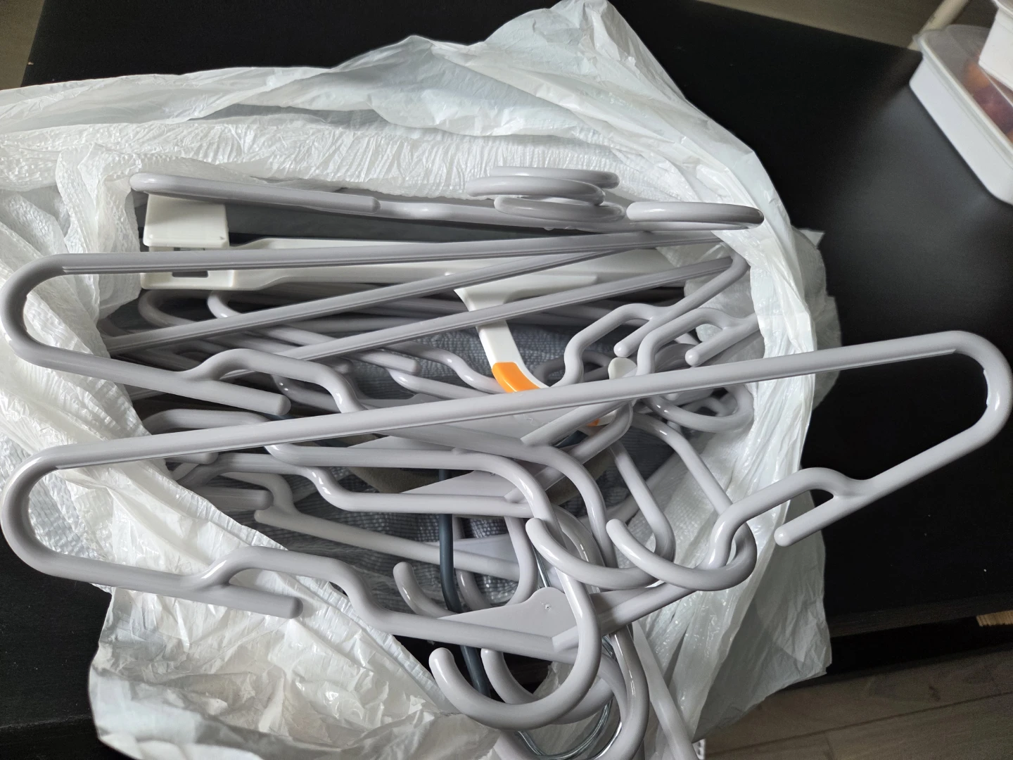 Grey Plastic Clothes Hangers (Set of 15) - photo 2