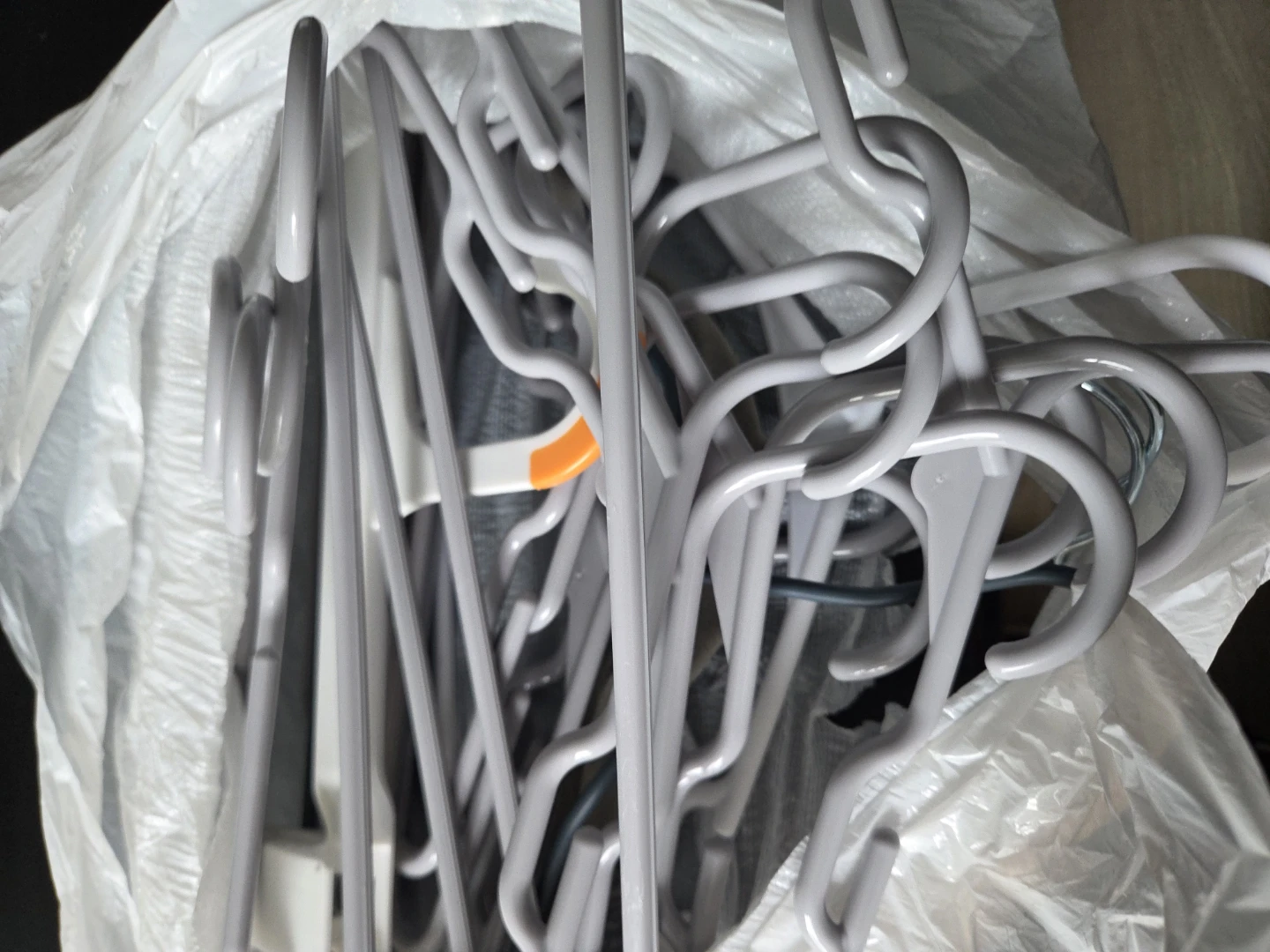 Grey Plastic Clothes Hangers (Set of 15) - photo 4