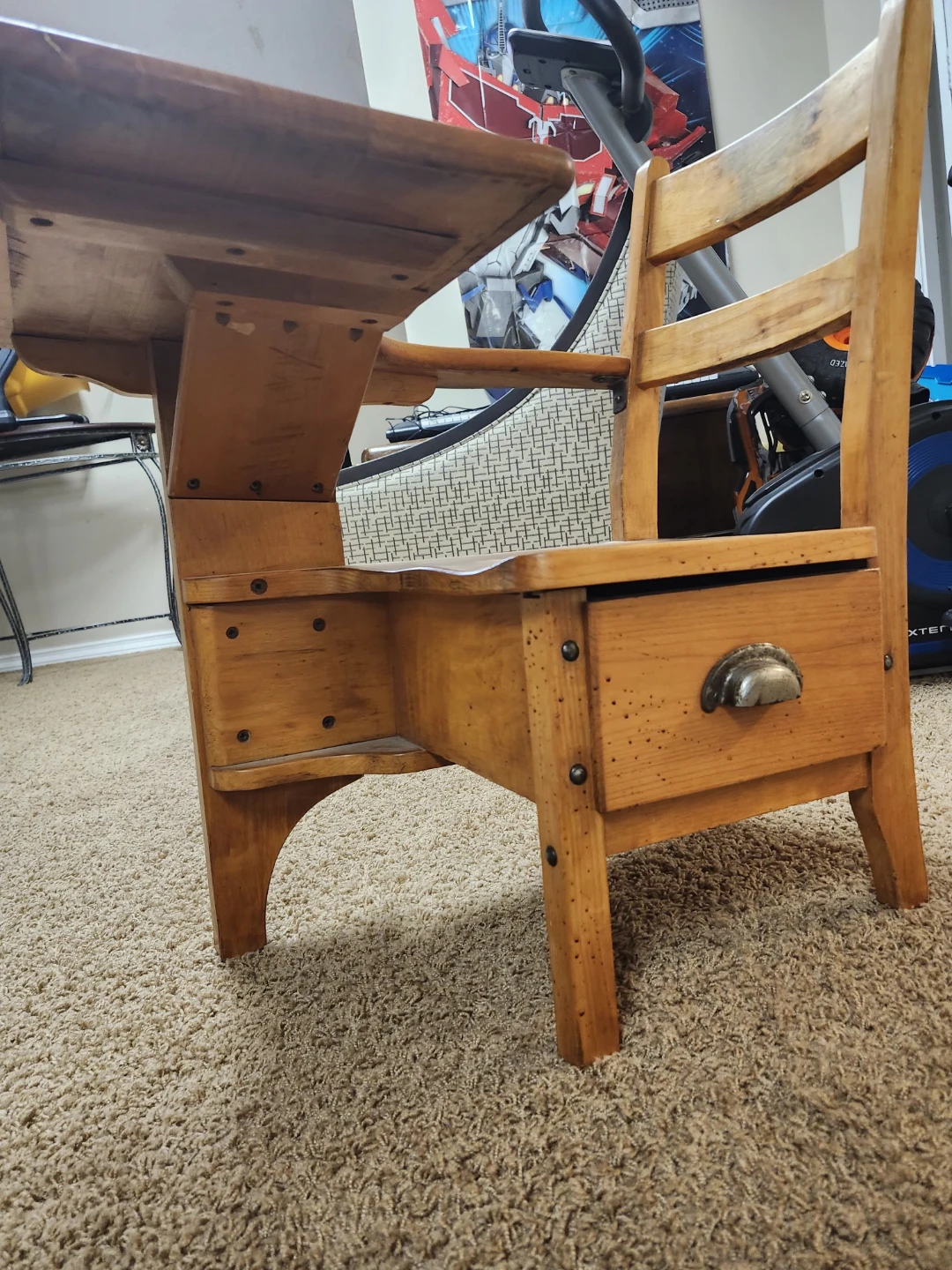 Vintage Wooden School Desk Chair