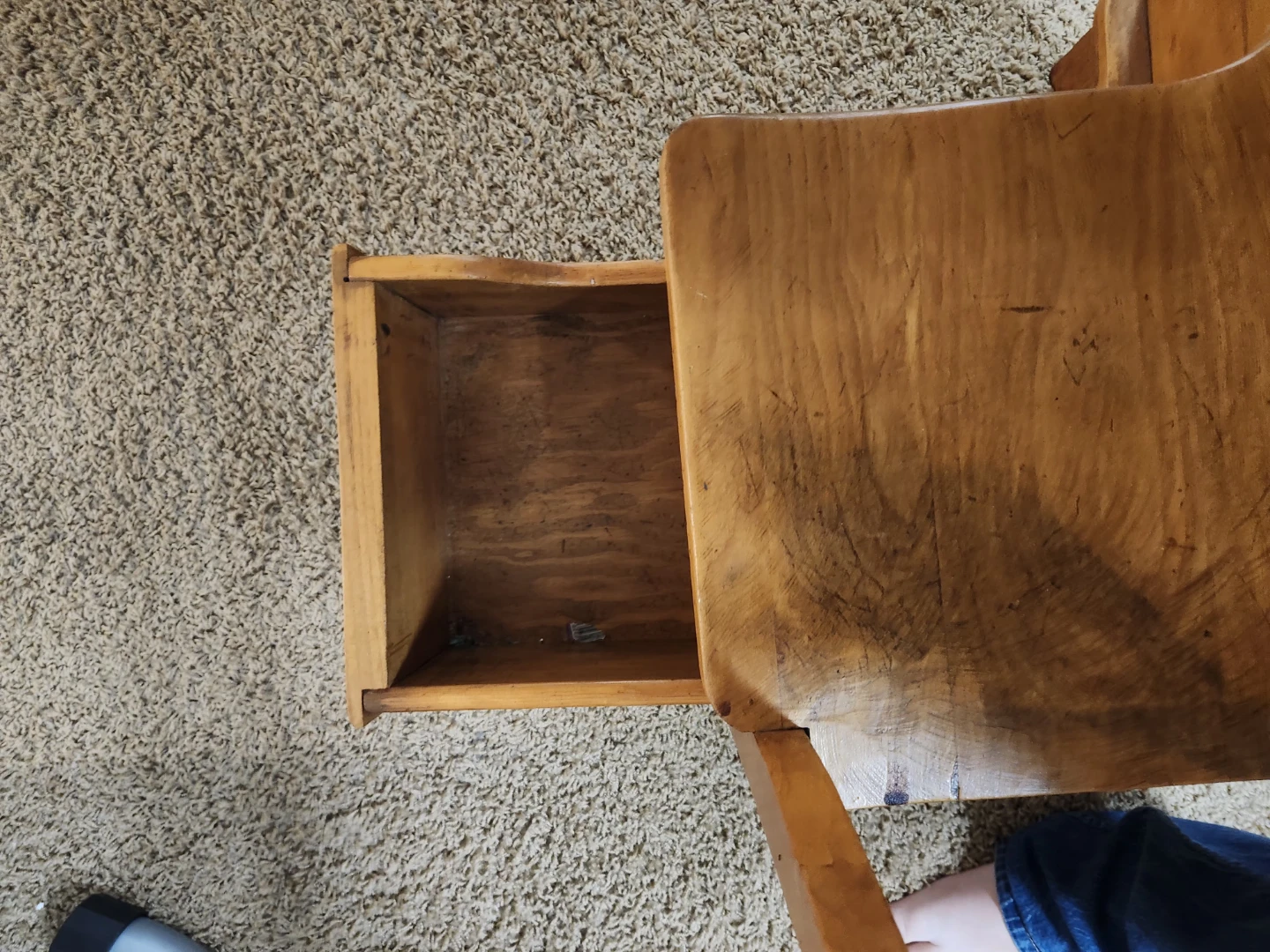 Vintage Wooden School Desk Chair - photo 5