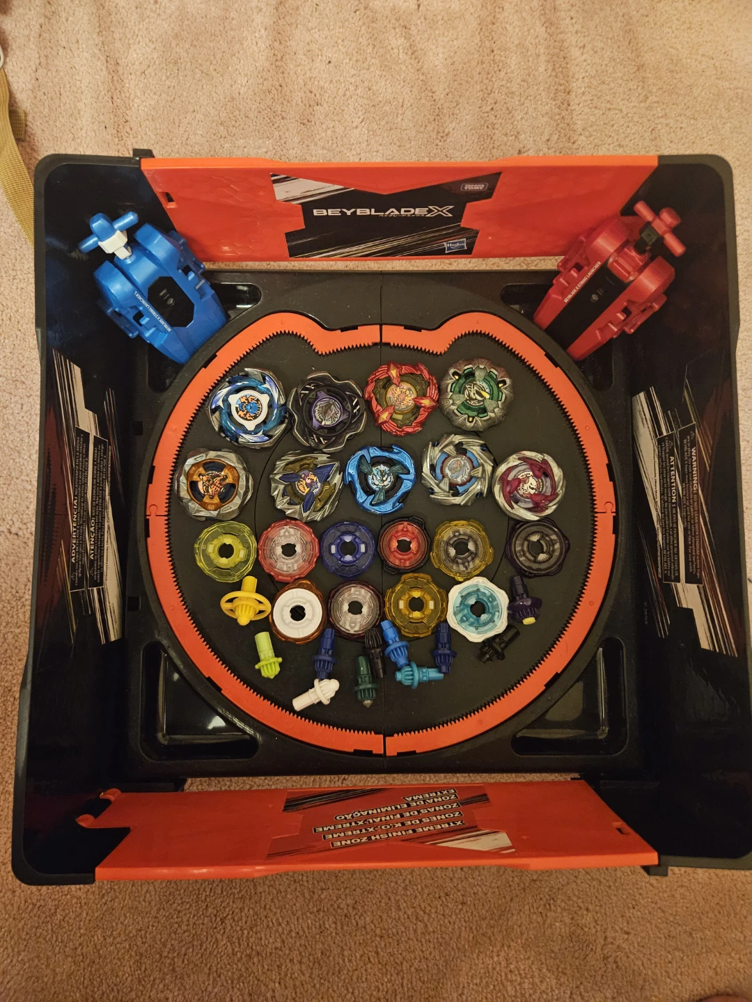 Beyblade X Battle Stadium with Beyblades and Launchers