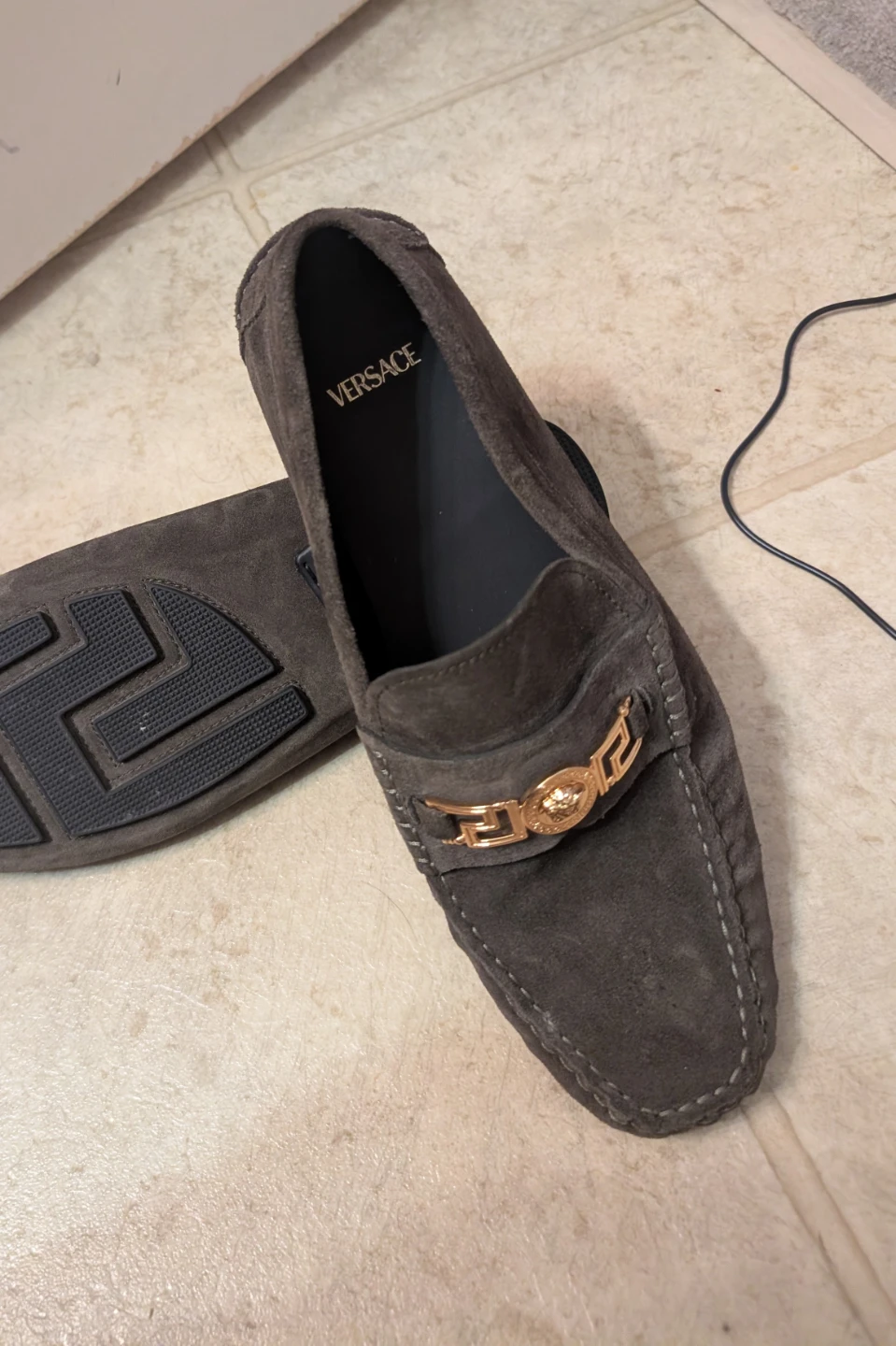 Versace Suede Loafers