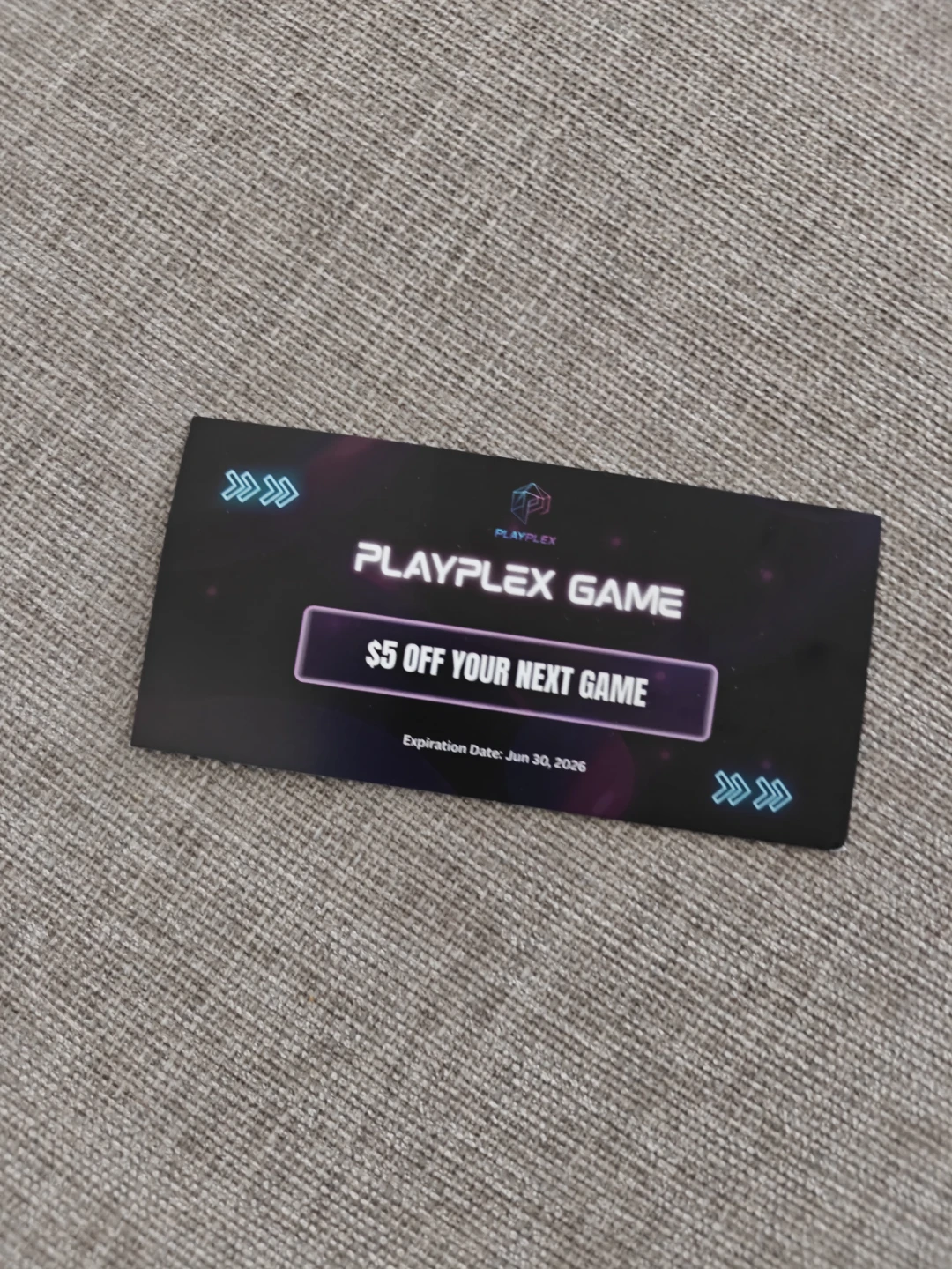 Playplex $5 Off Your Next Game Coupon