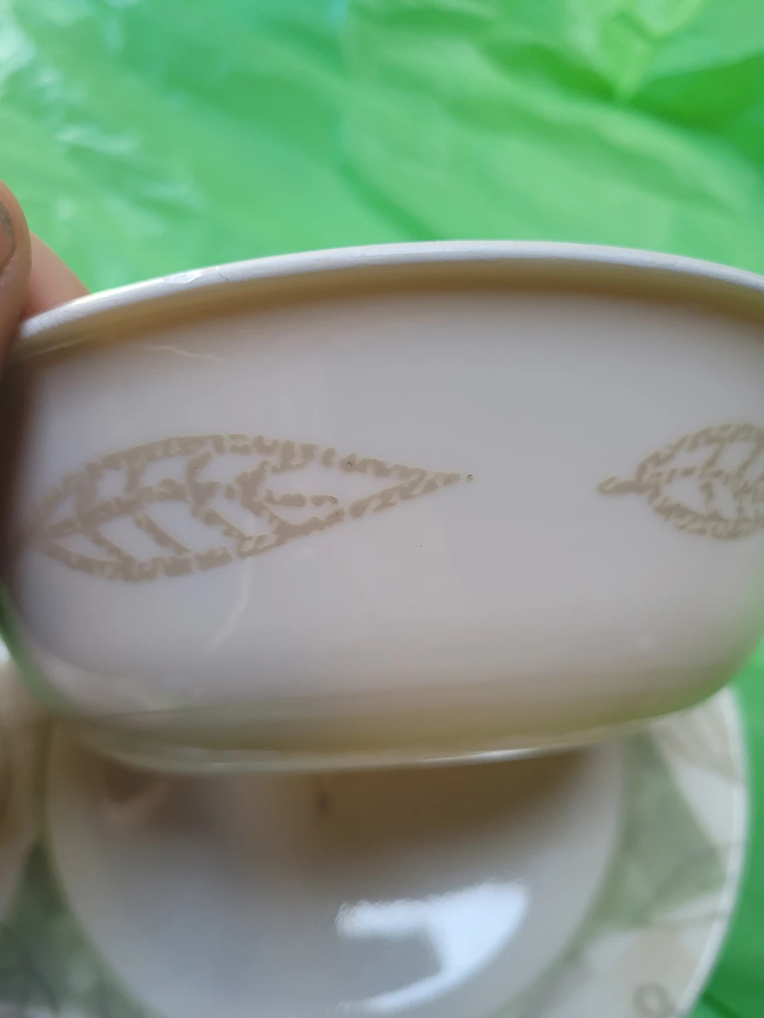 Correlle Bowl and Plates Set with Leaf Design - photo 2