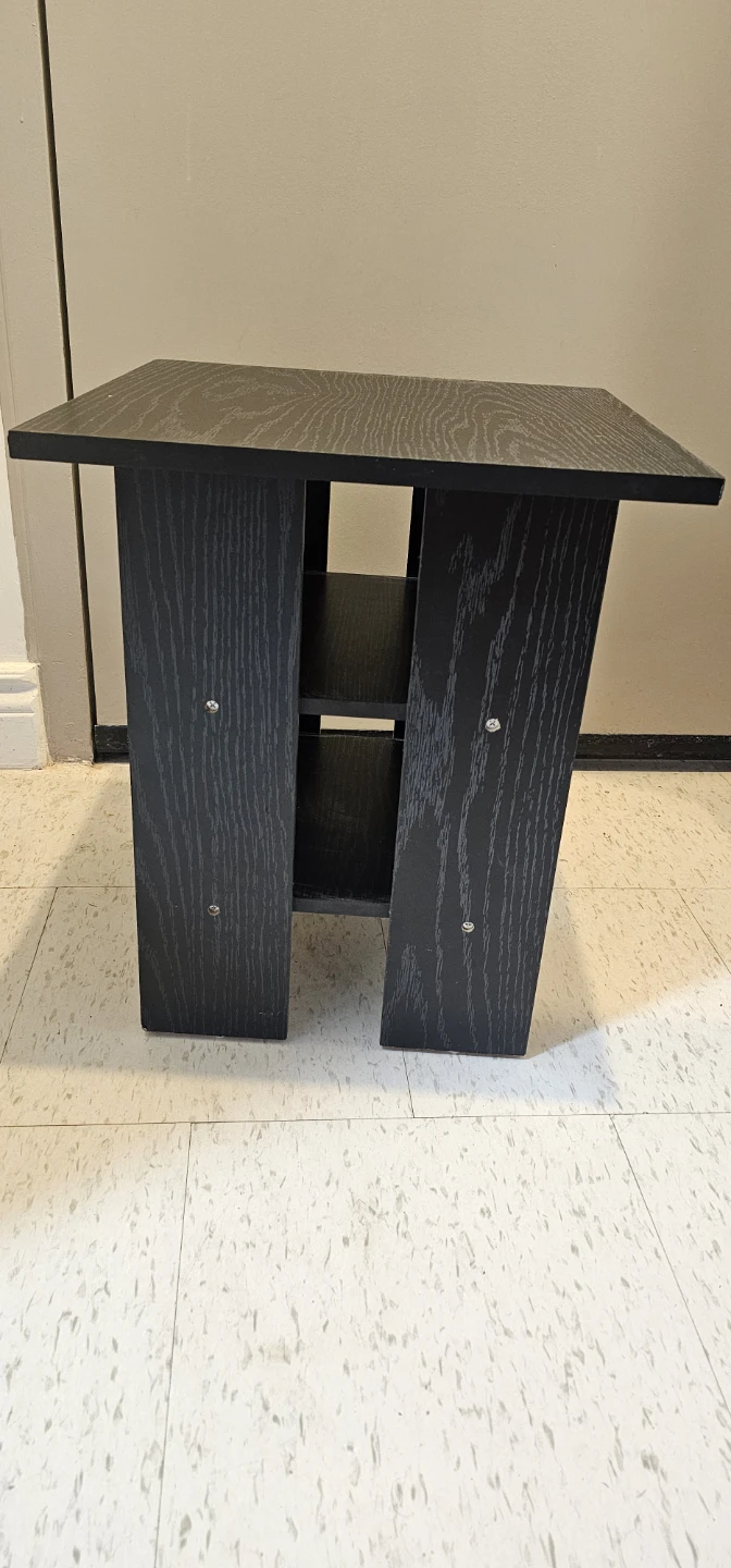 Black 3-Tier Side Table - photo 4