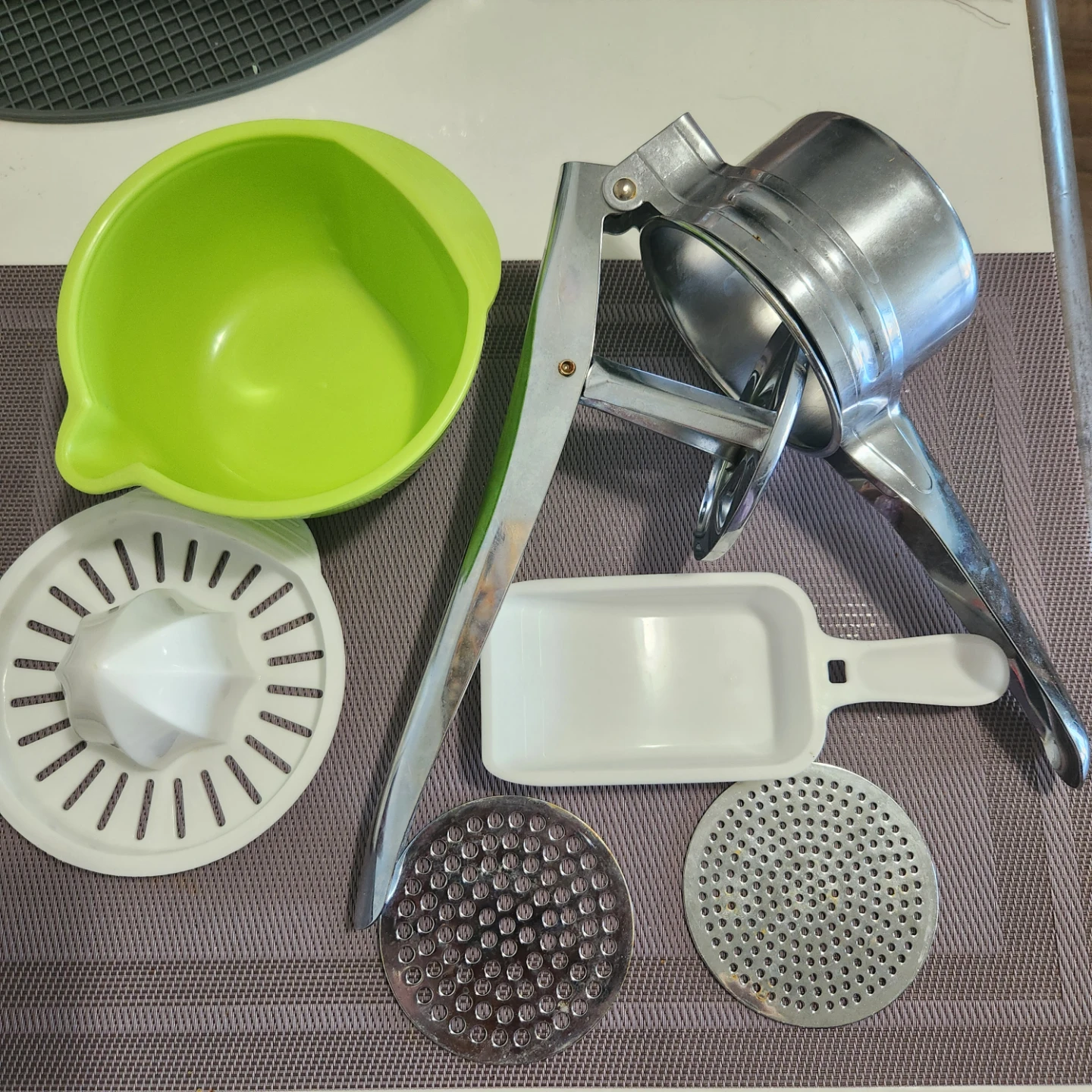 Stainless Steel Food Mill and Squeezer Set - photo 2
