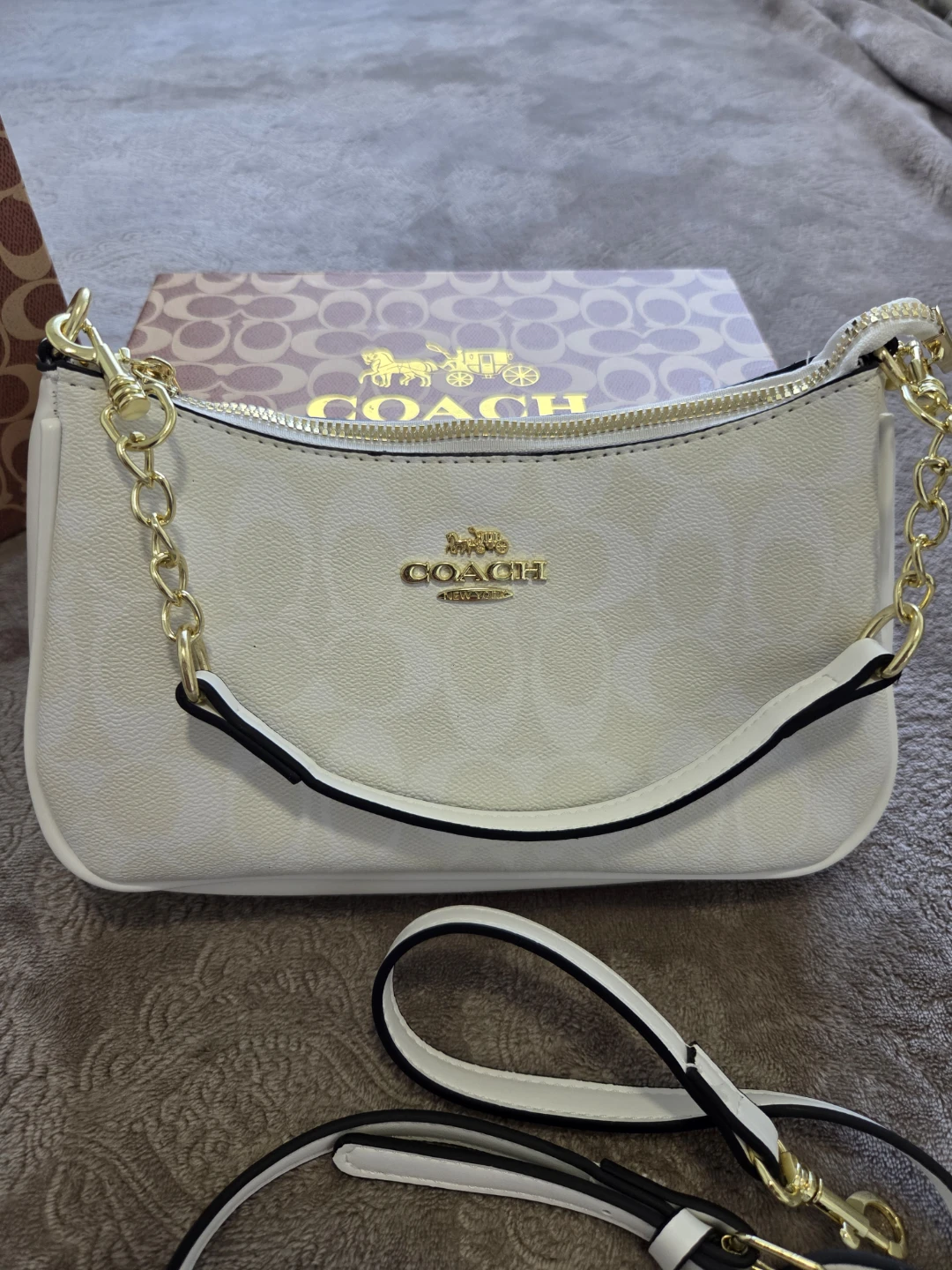Coach White Shoulder Bag