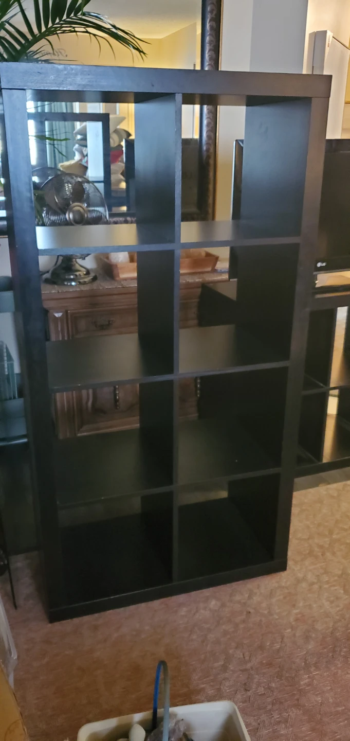 Black 8-Cube Bookshelf