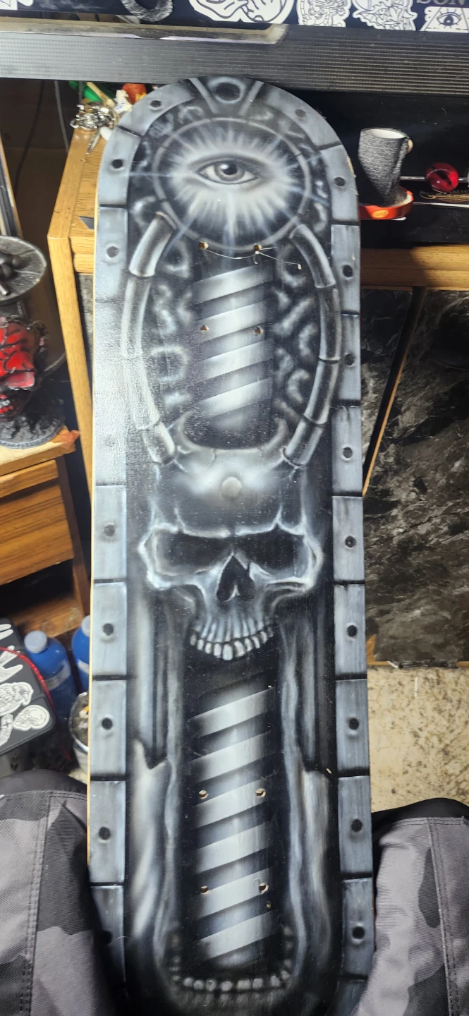 Custom Airbrushed Skateboard Deck - photo 2