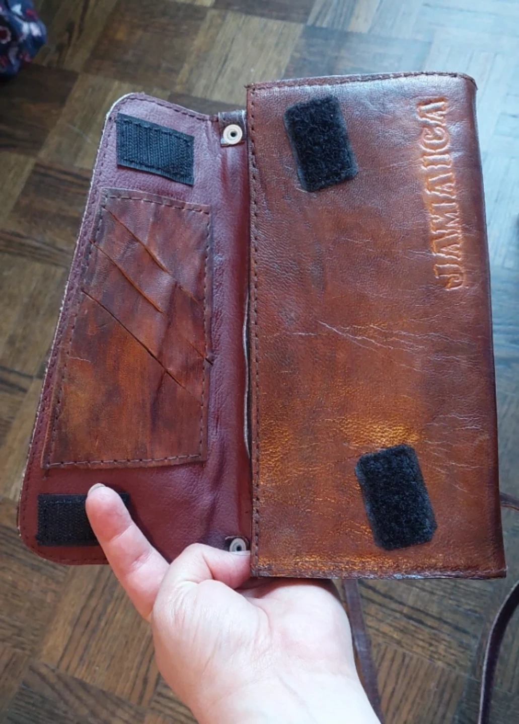 Brown Leather "Jamaica" Wallet/Clutch with Strap - photo 4