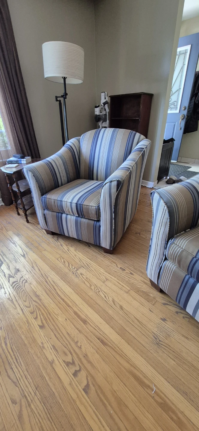 Striped Accent Chairs - Set of 2 - photo 4