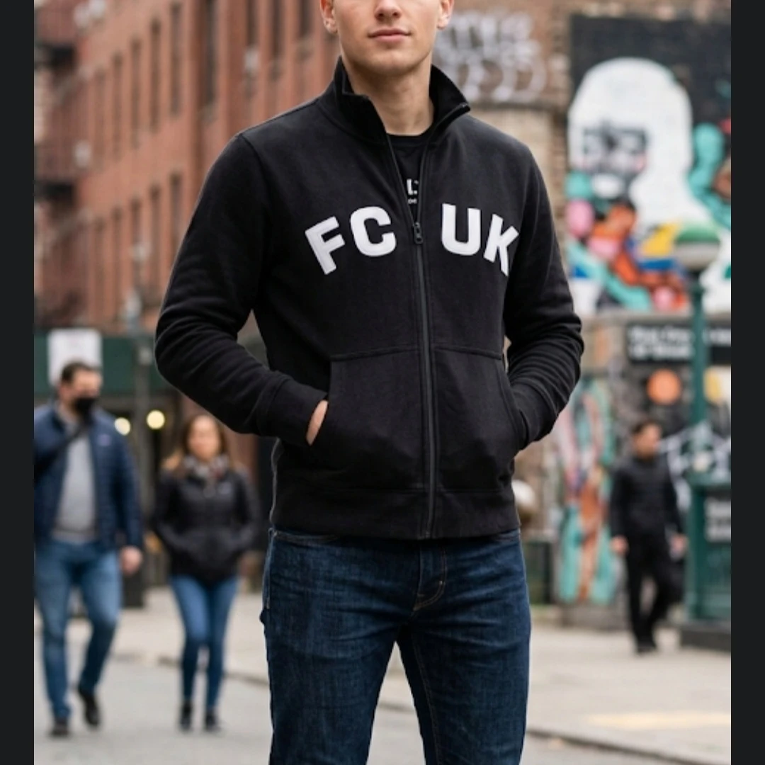 FC UK Black Full Zip Hoodie