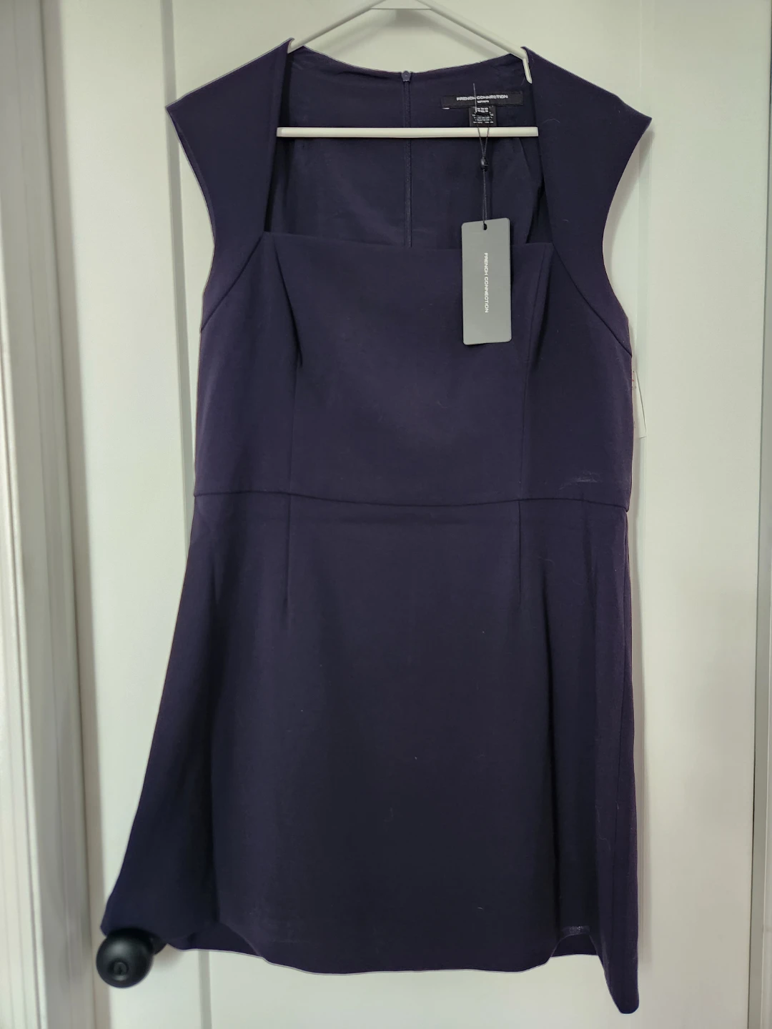 French Connection Navy Square Neck Dress ⚽