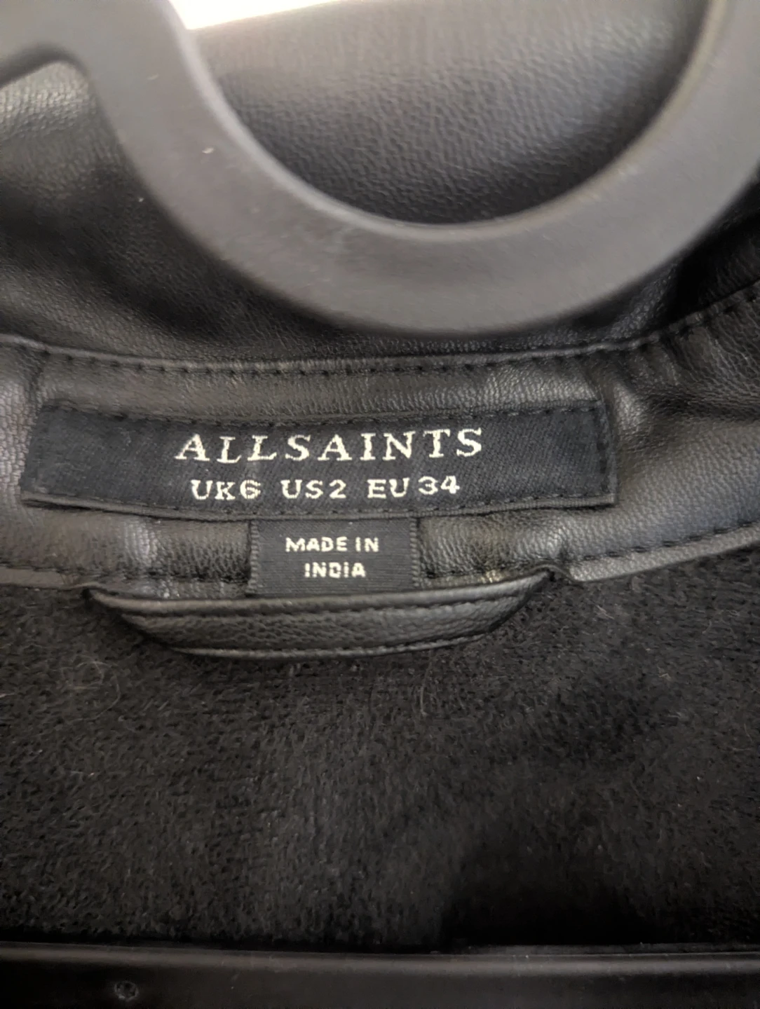 ALLSAINTS Black Faux Leather Western Shirt - photo 2