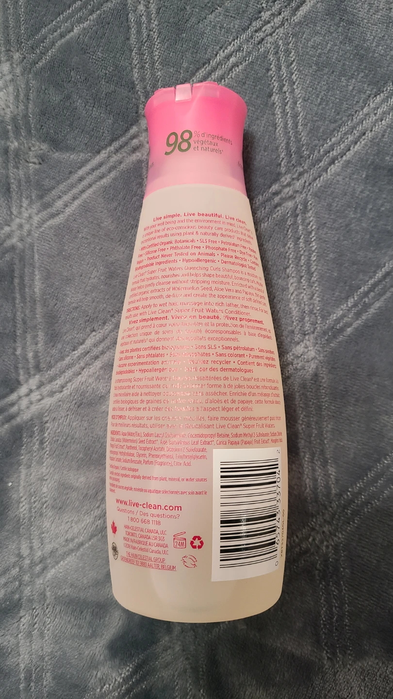 live clean Super Fruit Waters Quenching Curls Shampoo🧴⚽️ - photo 2